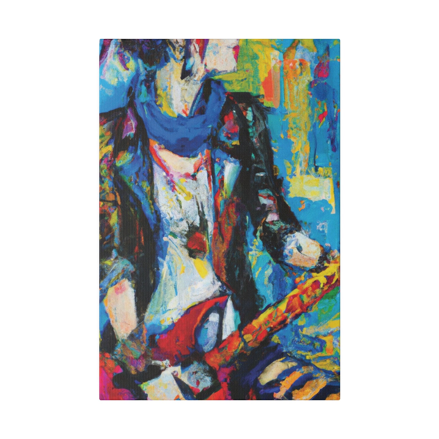 2583Q - Rockstar Oil Painting Style Print | Poster | Home Decor | Wall Art | Music Art | Canvas