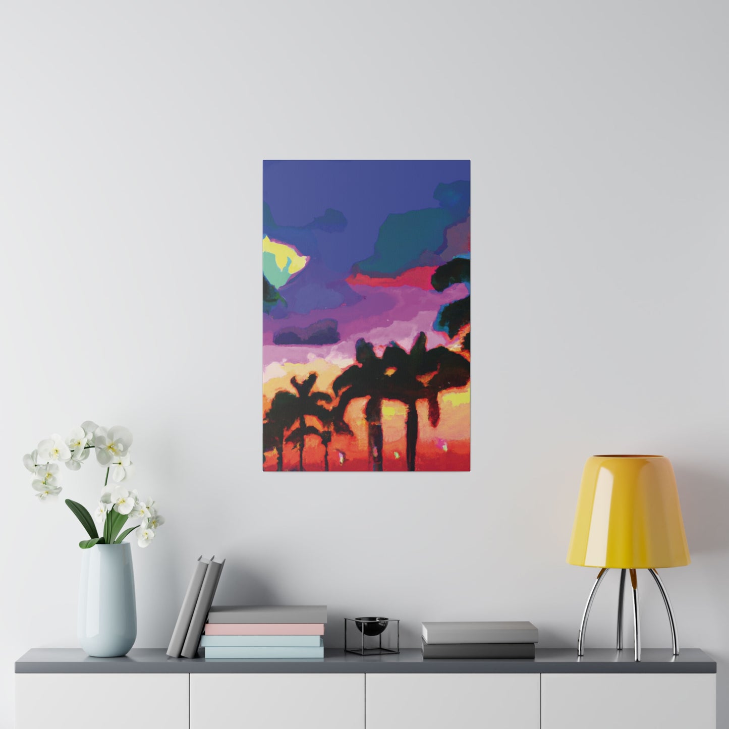 2520H - Miami Beach Sunset Painting Print | Miami | Beach | Sunset | Poster | Home Decor | Wall Art | Canvas