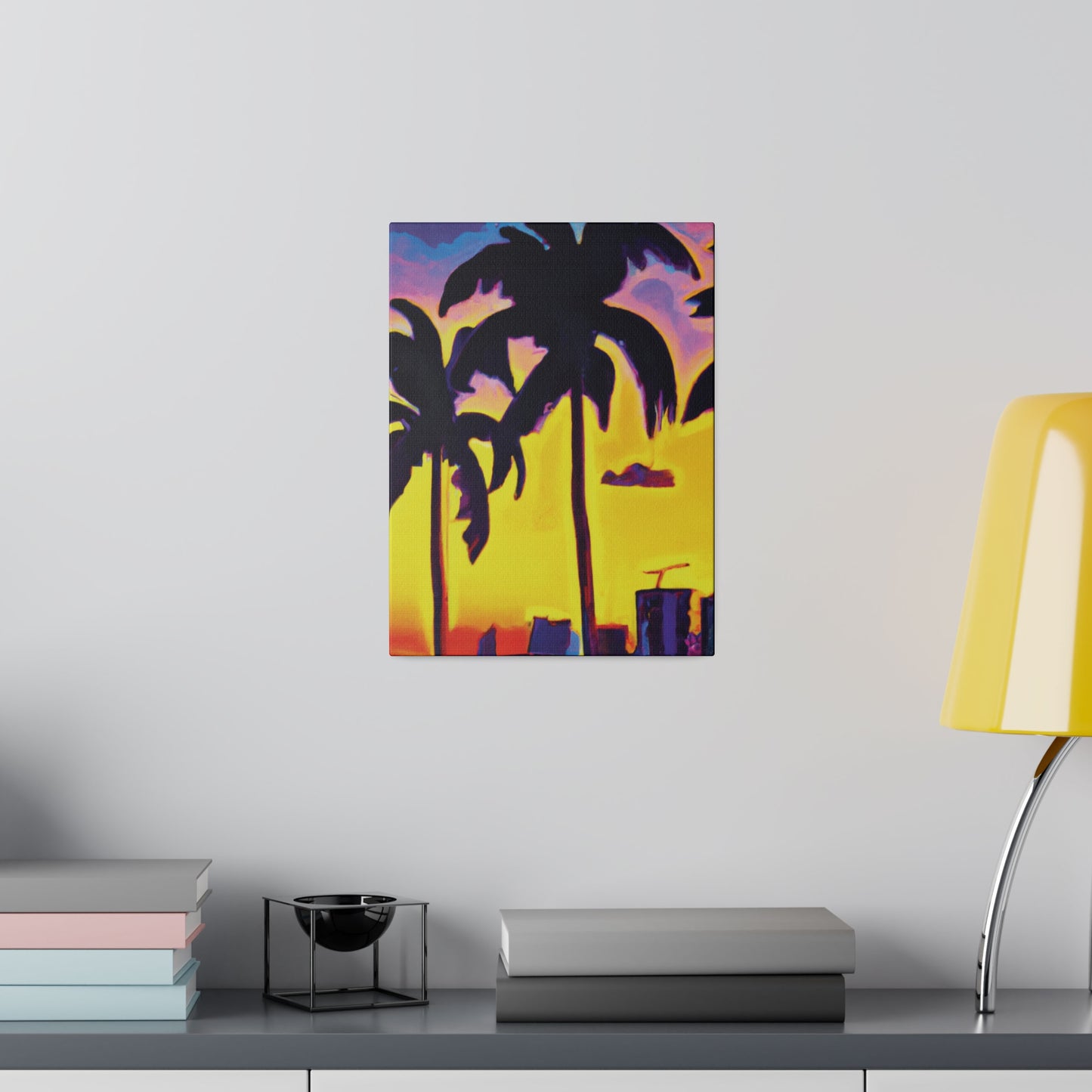 5674W - Miami Beach Sunset Painting Print | Miami | Beach | Sunset | Poster | Home Decor | Wall Art | Canvas