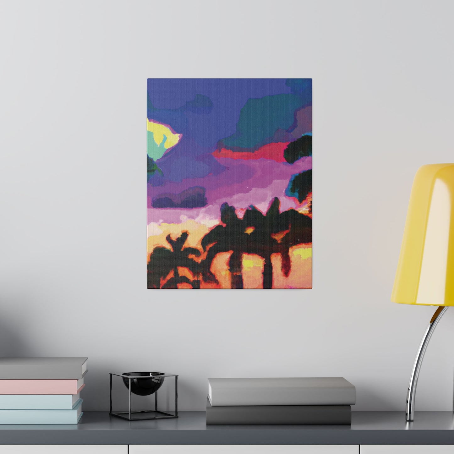 2520H - Miami Beach Sunset Painting Print | Miami | Beach | Sunset | Poster | Home Decor | Wall Art | Canvas