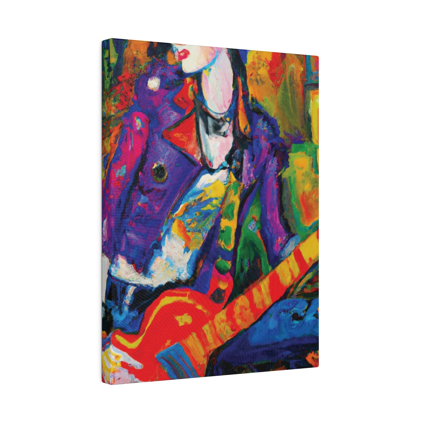 7368Q - Rockstar Oil Painting Style Print | Poster | Home Decor | Wall Art | Music Art | Canvas