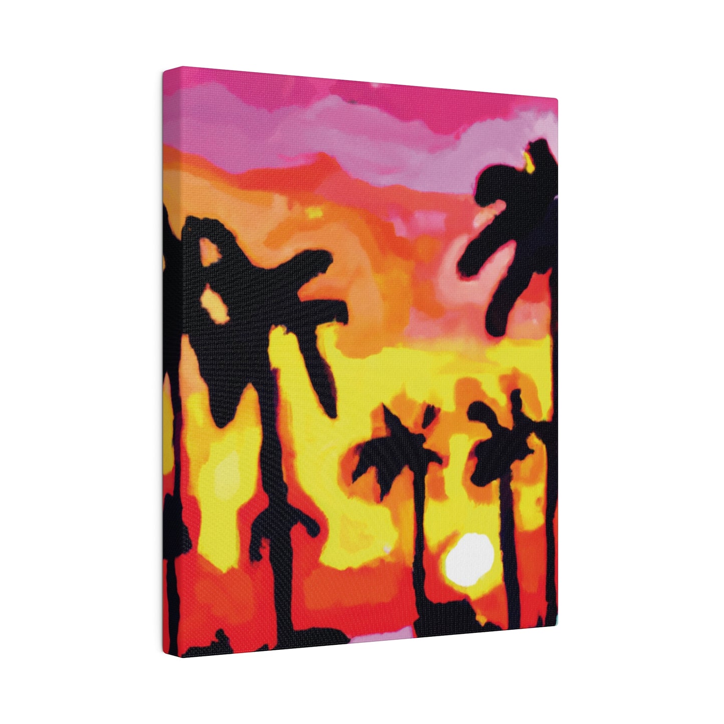 7893K - Miami Beach Sunset Painting Print | Miami | Beach | Sunset | Poster | Home Decor | Wall Art | Canvas