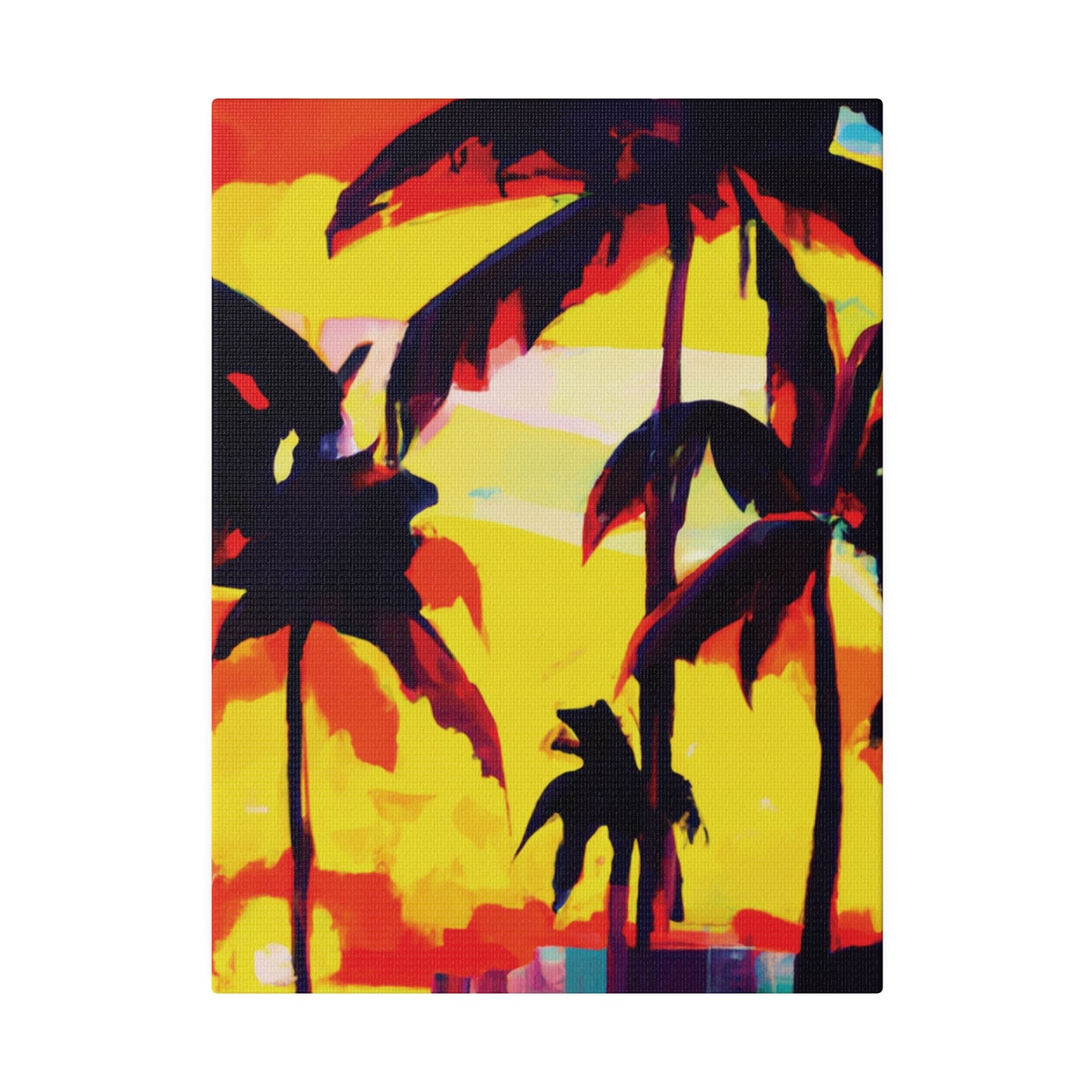 7643G - Miami Beach Sunset Painting Print | Miami | Beach | Sunset | Poster | Home Decor | Wall Art | Canvas