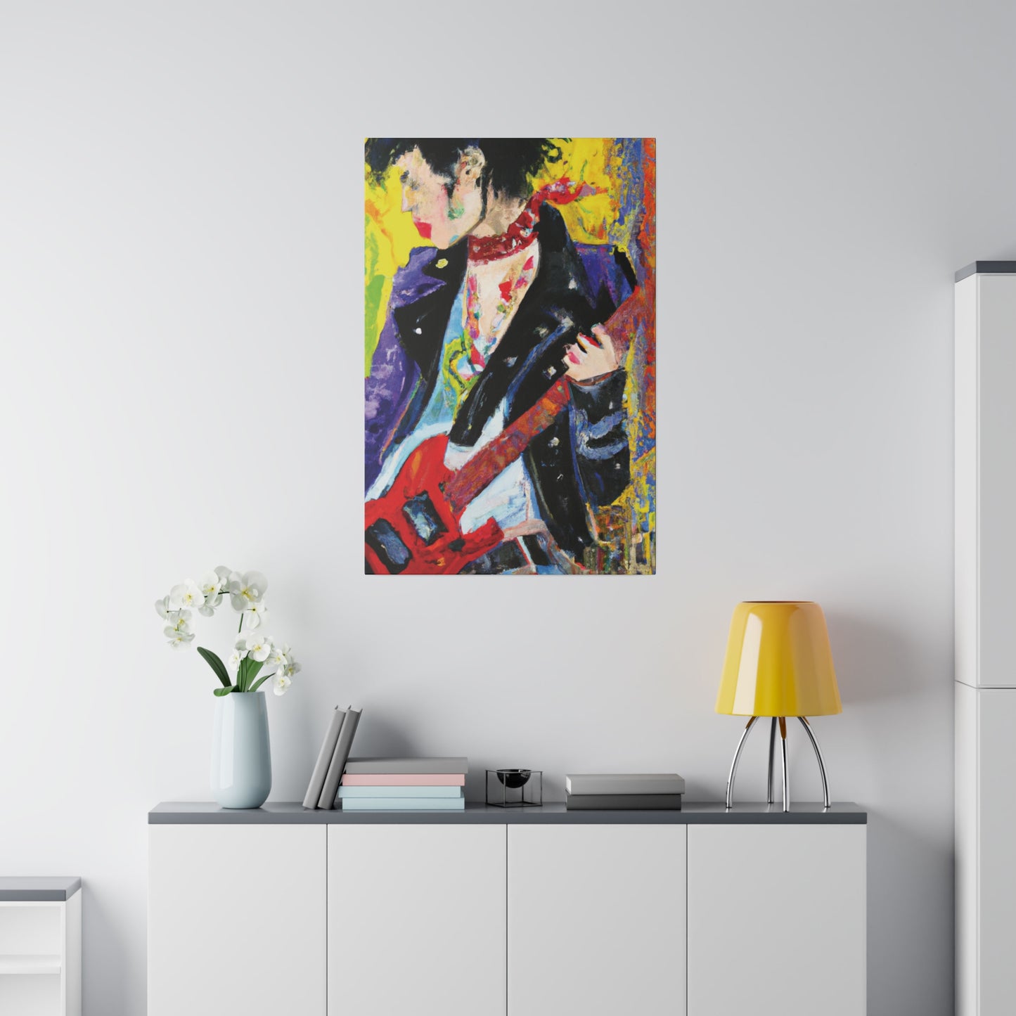 4600X - Rockstar Oil Painting Style Print | Poster | Home Decor | Wall Art | Music Art | Canvas