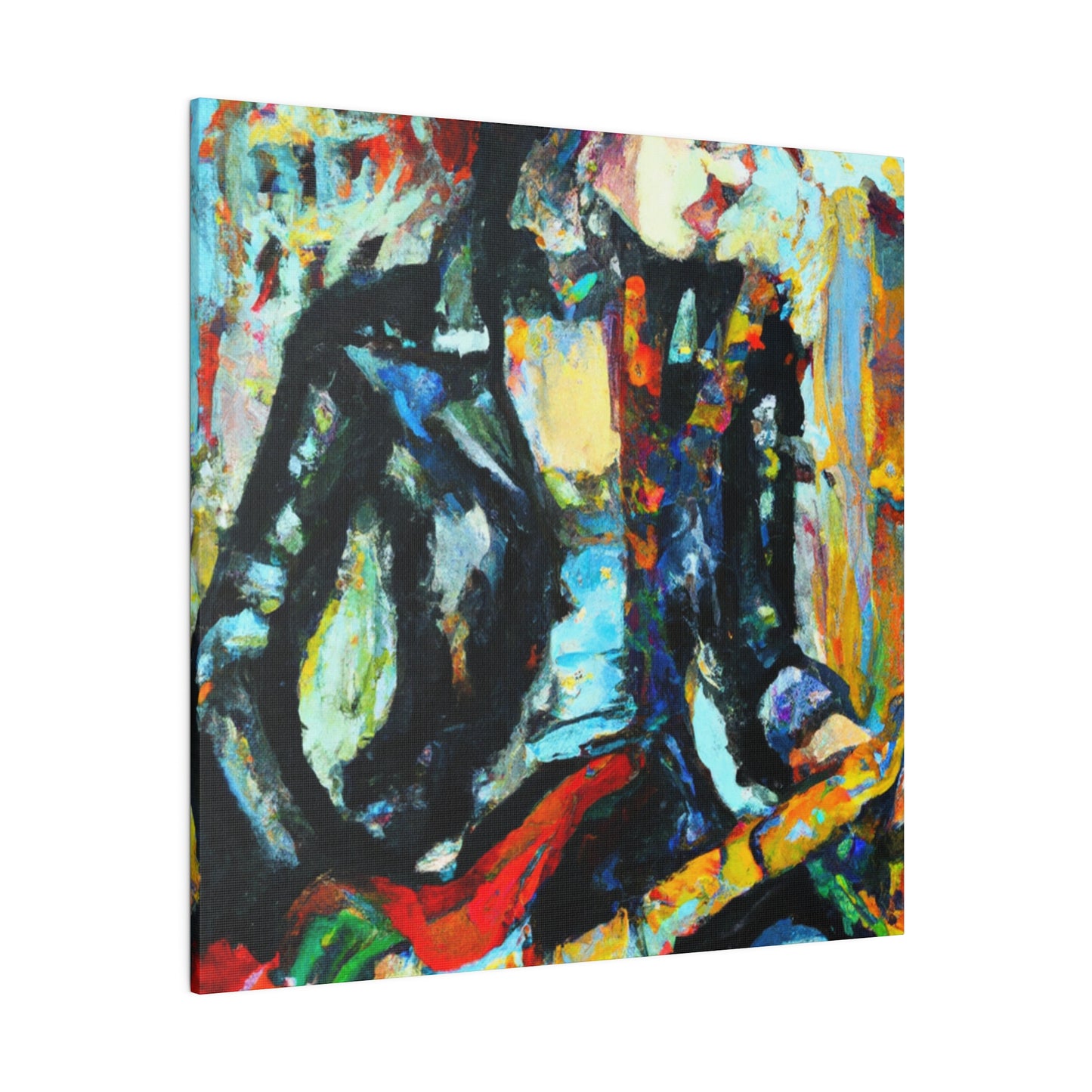 5127K - Rockstar Oil Painting Style Print | Poster | Home Decor | Wall Art | Music Art | Canvas