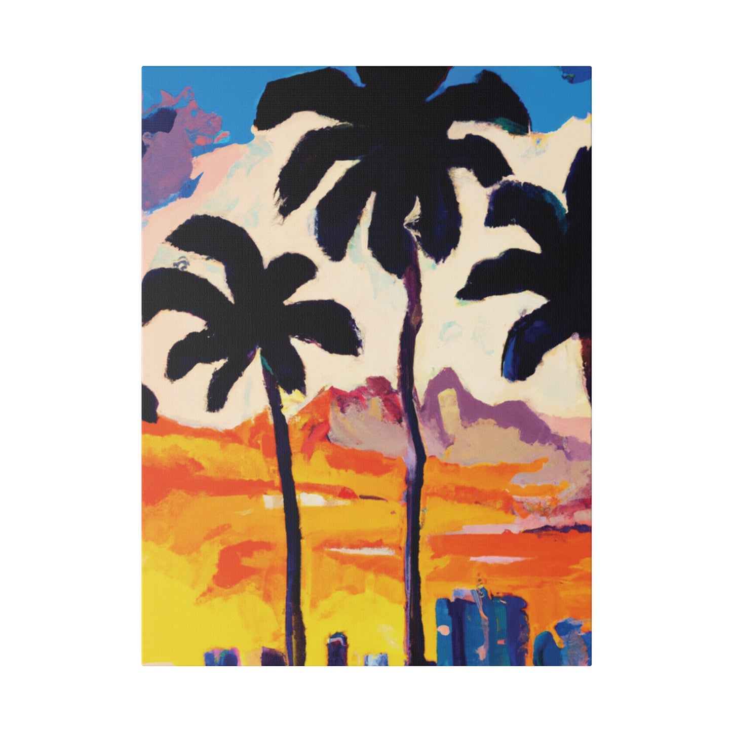 6586K - Miami Beach Sunset Painting Print | Miami | Beach | Sunset | Poster | Home Decor | Wall Art | Canvas