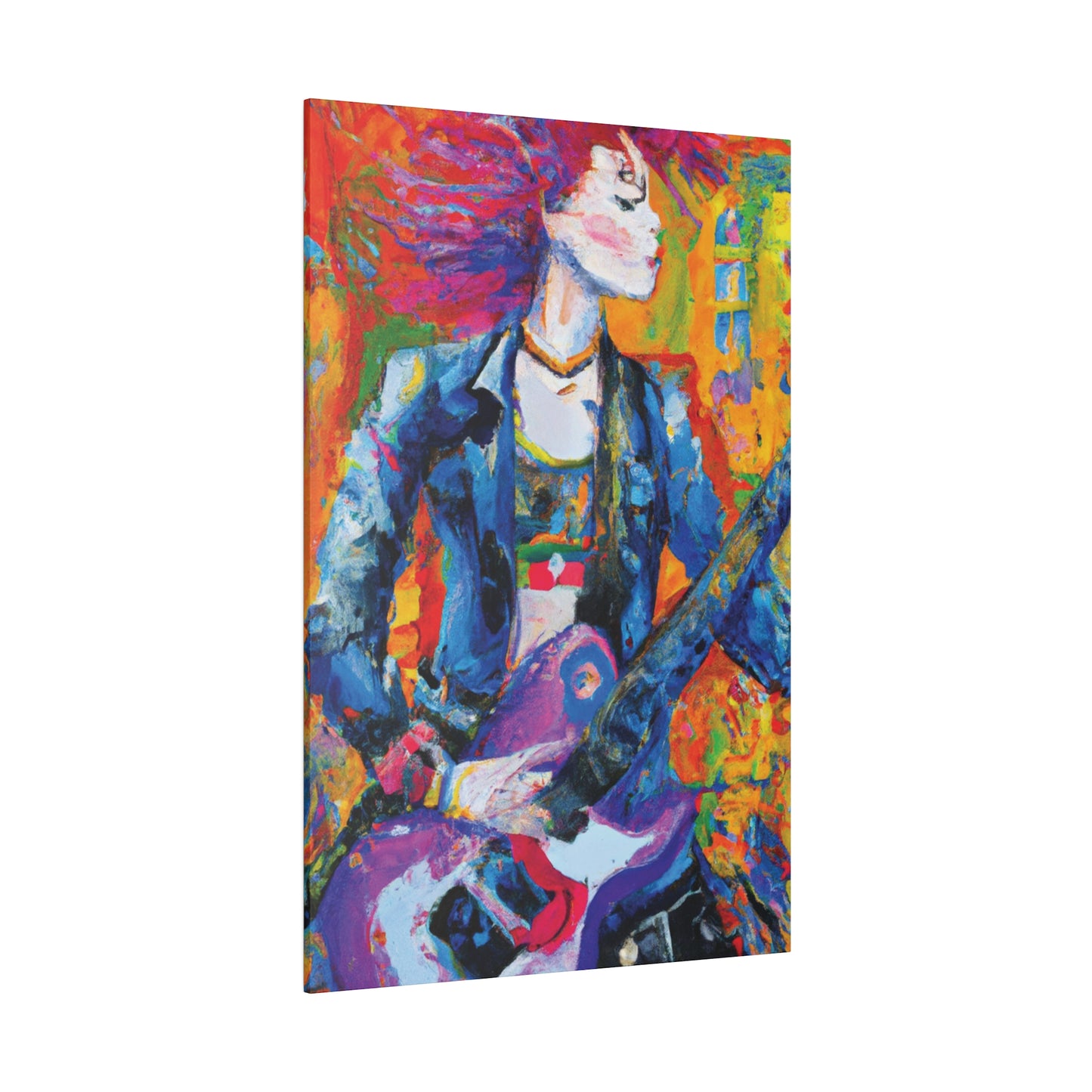 8135R - Rockstar Oil Painting Style Print | Poster | Home Decor | Wall Art | Music Art | Canvas