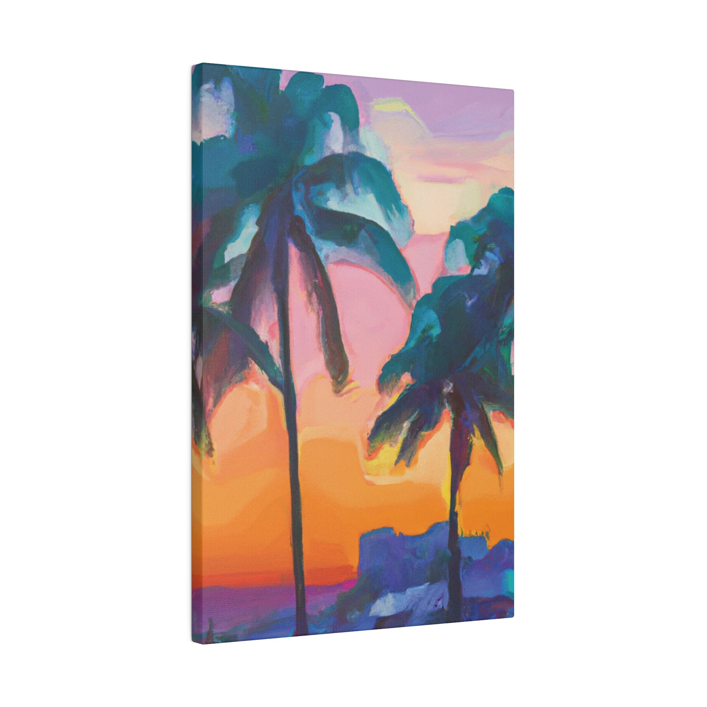 6494M - Miami Beach Sunset Painting Print | Miami | Beach | Sunset | Poster | Home Decor | Wall Art | Canvas