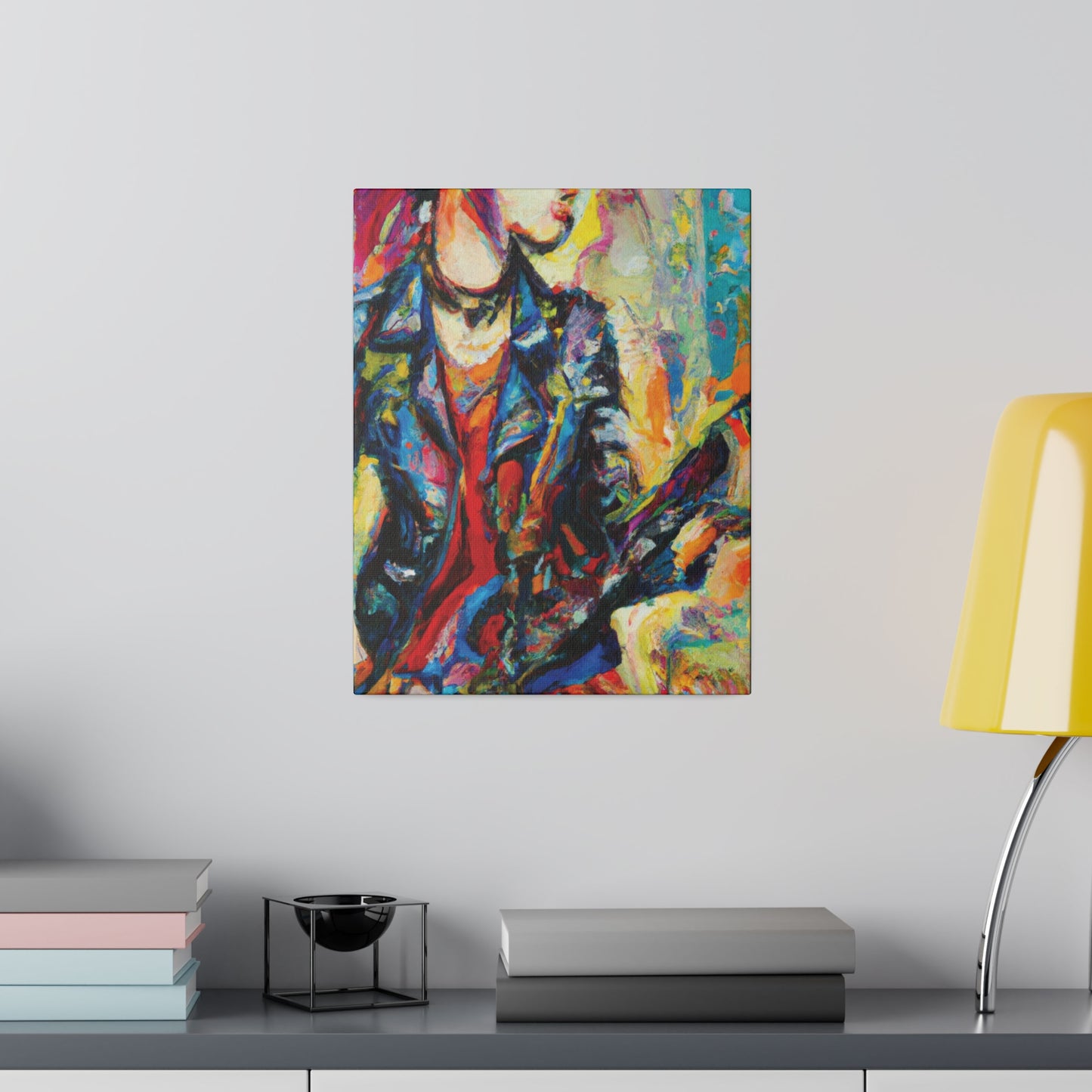 3154V - Rockstar Oil Painting Style Print | Poster | Home Decor | Wall Art | Music Art | Canvas