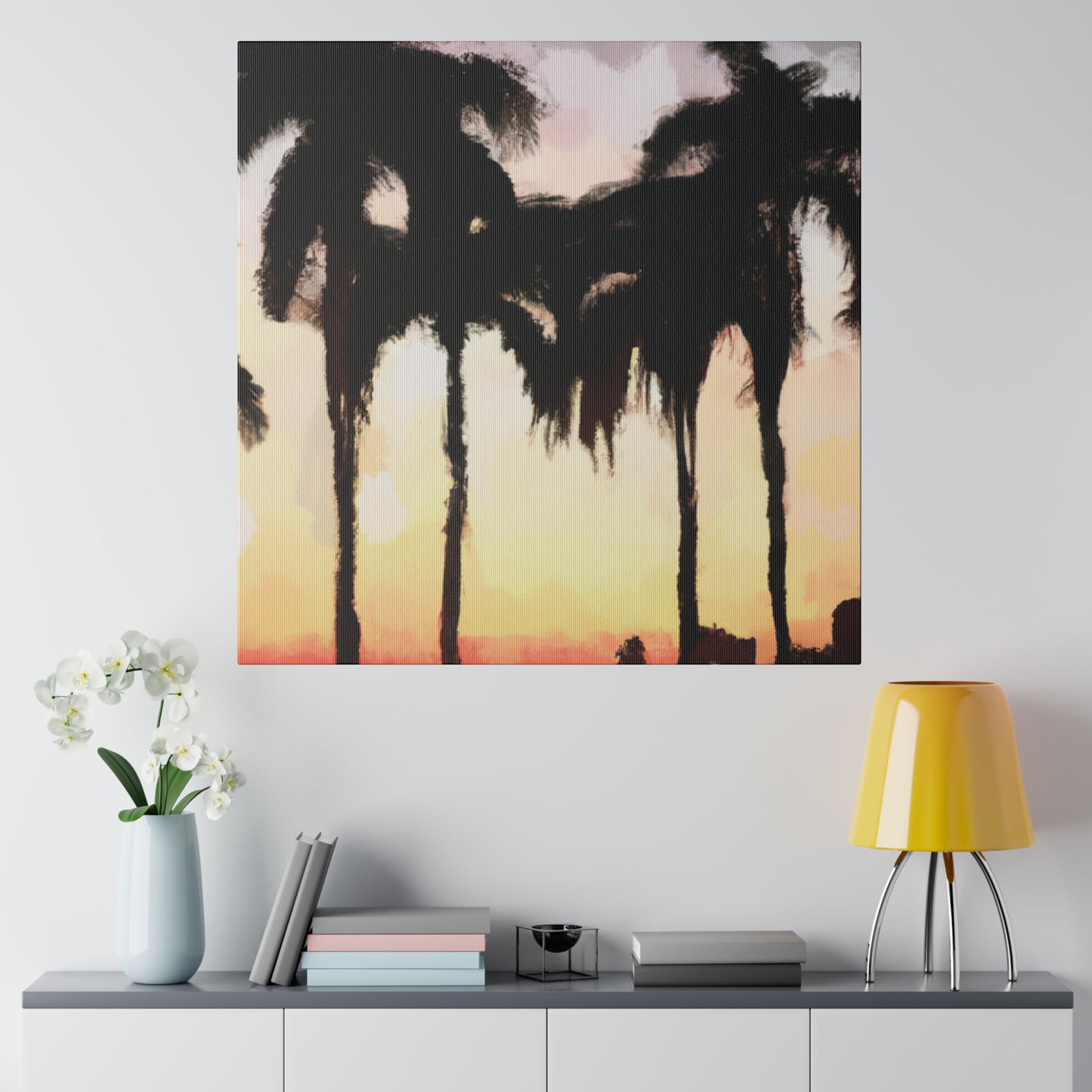 4763J - Miami Beach Sunset Painting Print | Miami | Beach | Sunset | Poster | Home Decor | Wall Art | Canvas