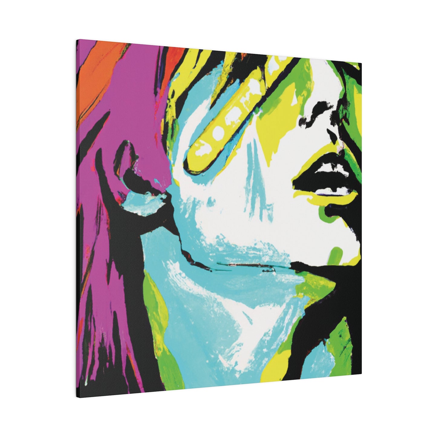 2120E - Rockstar Painting Print | Face | Abstract | Poster | Home Decor | Wall Art | Music Art | Canvas