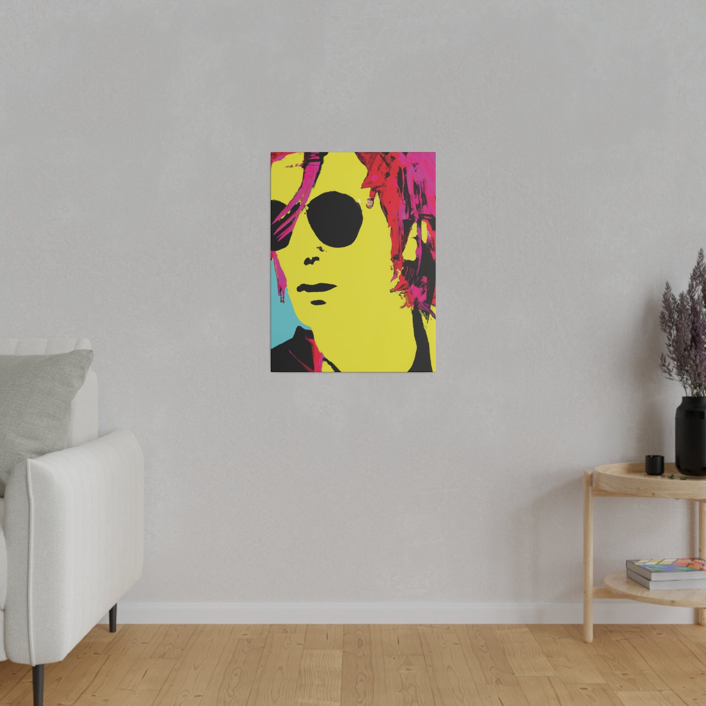 4543A - Rockstar Painting Print | Face | Abstract | Poster | Home Decor | Wall Art | Music Art | Canvas