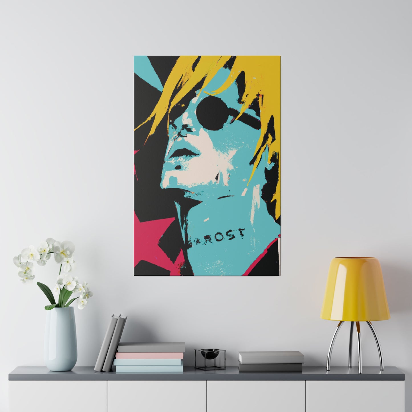 6138S - Rockstar Painting Print | Face | Abstract | Poster | Home Decor | Wall Art | Music Art | Canvas