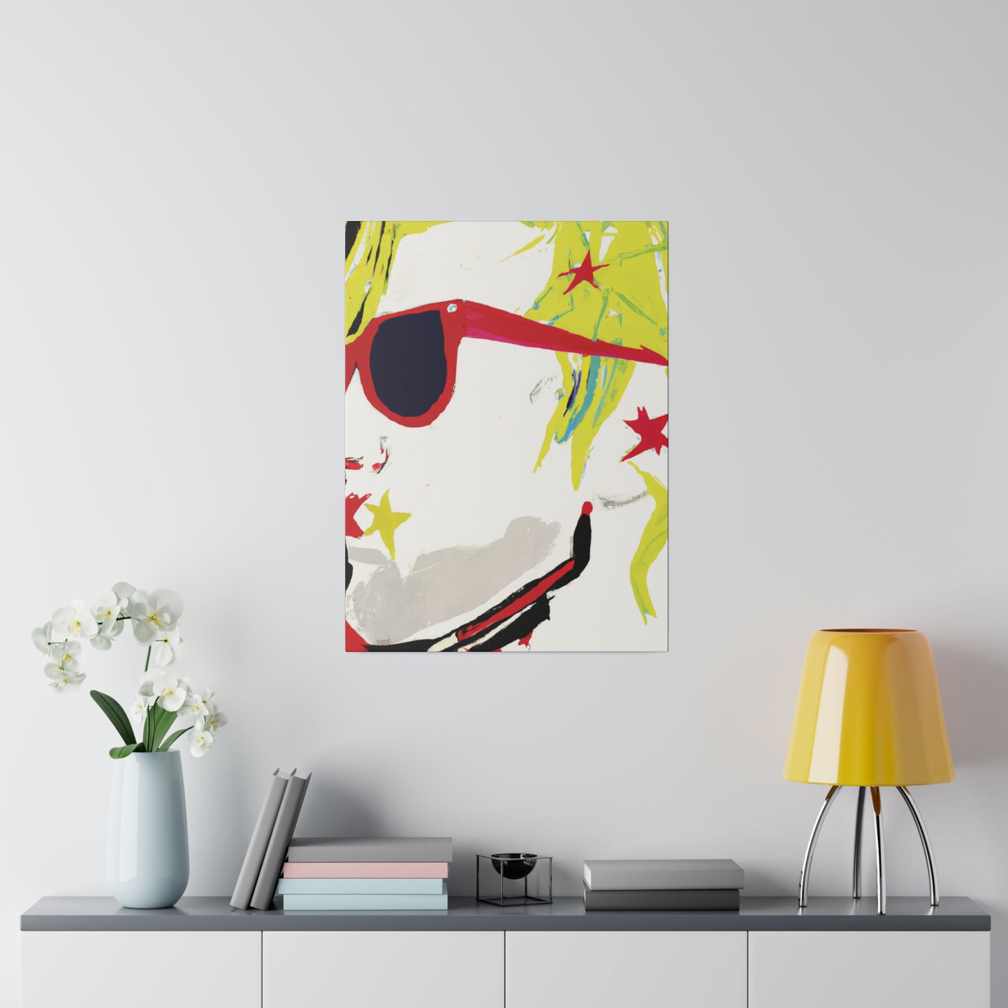 5478D - Rockstar Painting Print | Face | Abstract | Poster | Home Decor | Wall Art | Music Art | Canvas