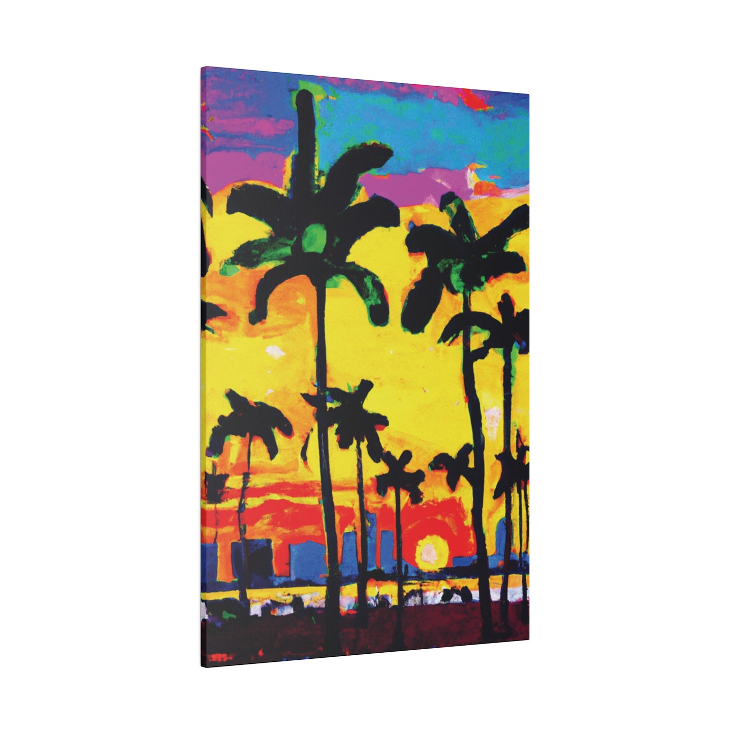 9497Z - Miami Beach Sunset Painting Print | Miami | Beach | Sunset | Poster | Home Decor | Wall Art | Canvas