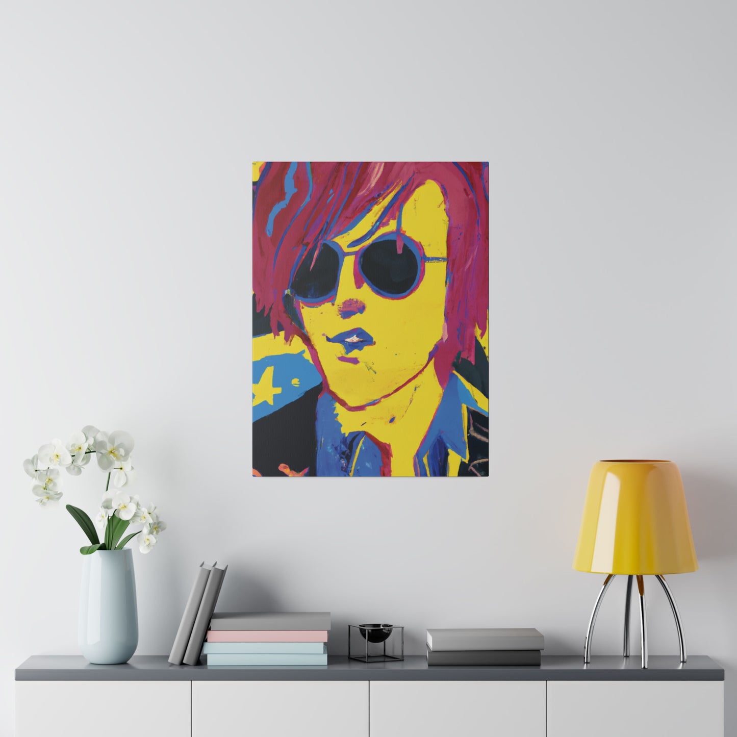 4543H - Rockstar Painting Print | Face | Abstract | Poster | Home Decor | Wall Art | Music Art | Canvas