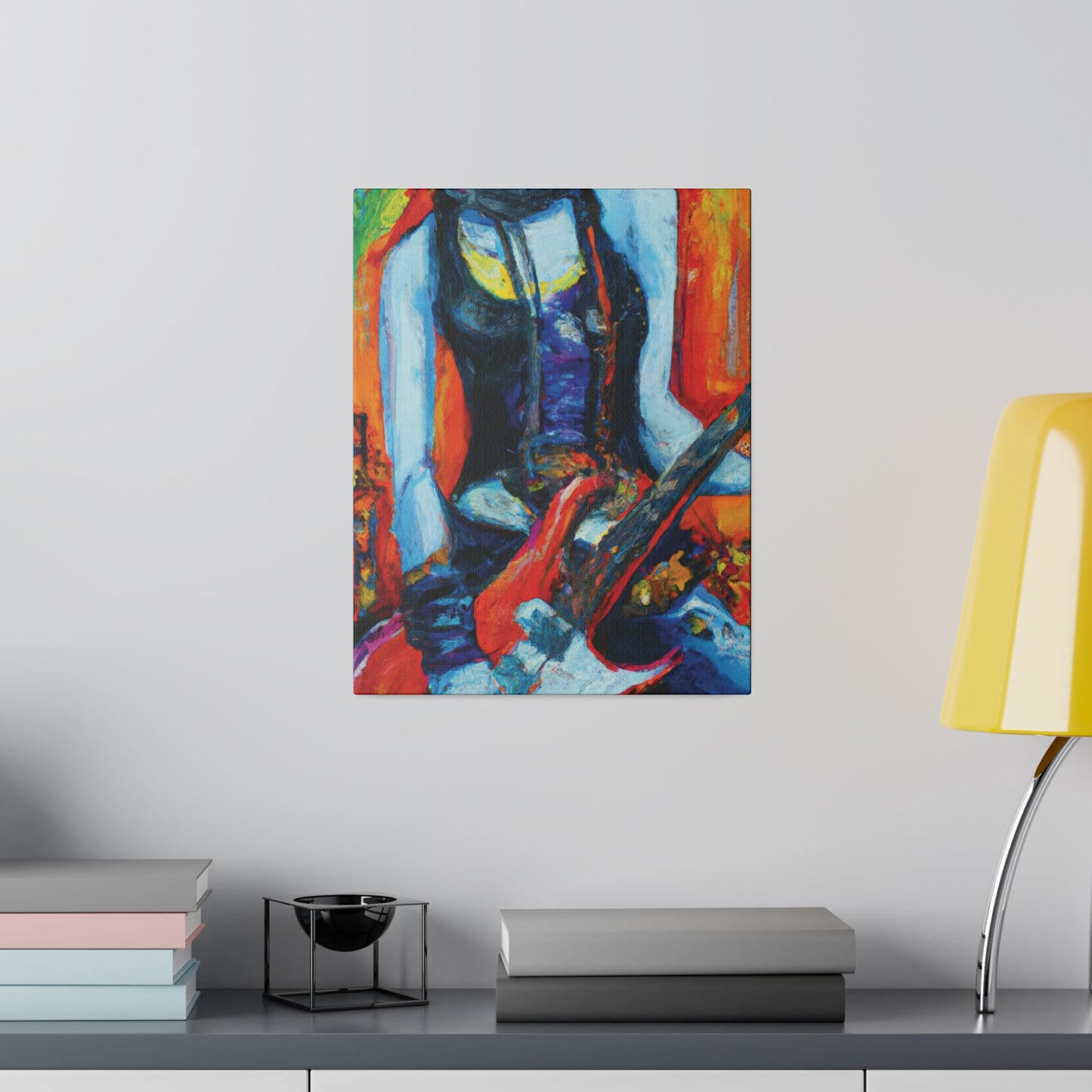 9232G - Rockstar Oil Painting Style Print | Poster | Home Decor | Wall Art | Music Art | Canvas