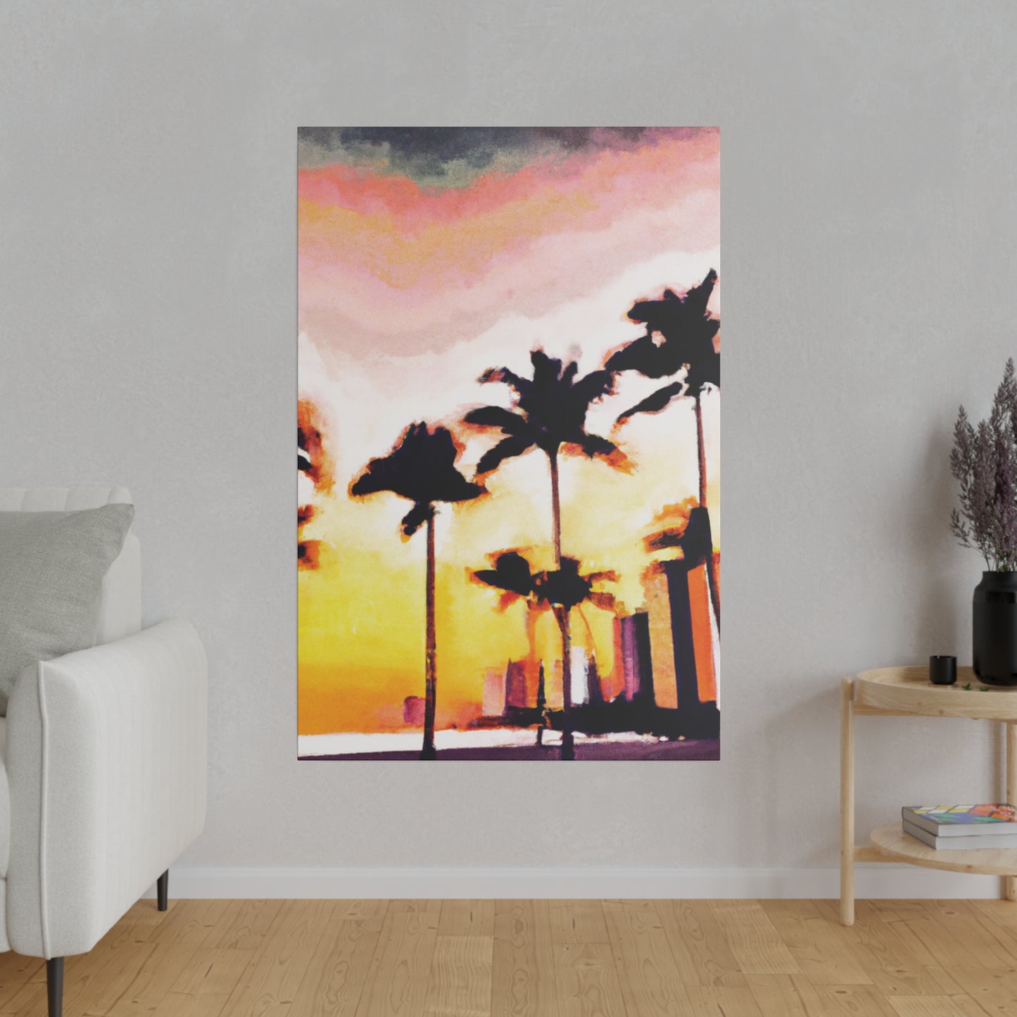 8005X - Miami Beach Sunset Painting Print | Miami | Beach | Sunset | Poster | Home Decor | Wall Art | Canvas