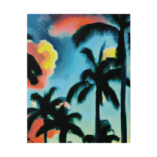8724W - Miami Beach Sunset Painting Print | Miami | Beach | Sunset | Poster | Home Decor | Wall Art | Canvas