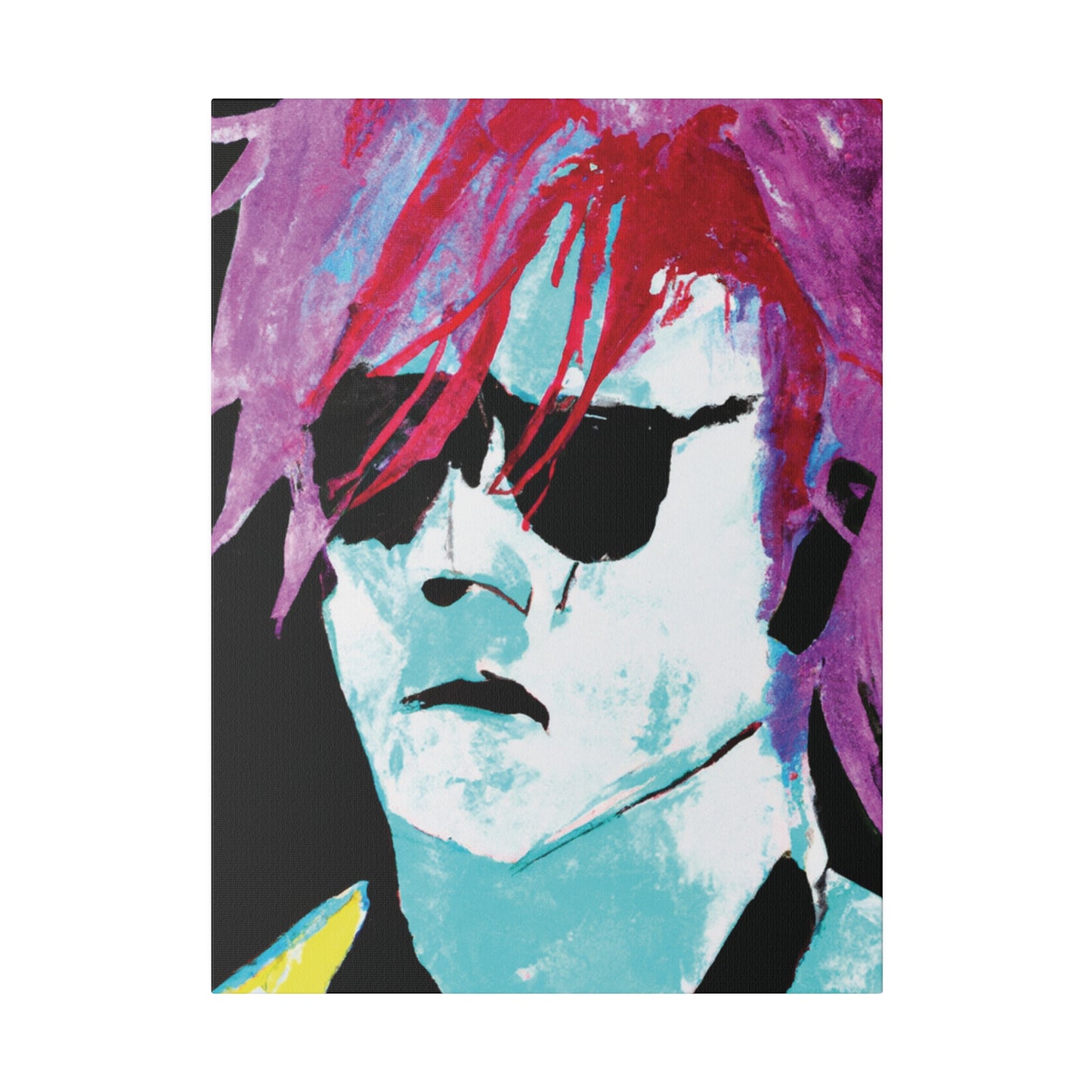 414V - Rockstar Painting Print | Face | Abstract | Poster | Home Decor | Wall Art | Music Art | Canvas