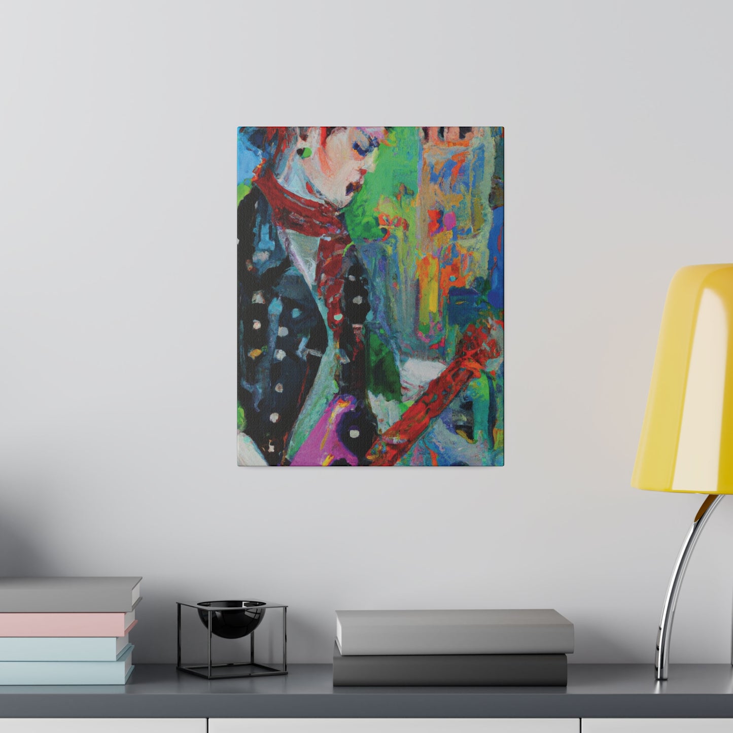 9721W - Rockstar Oil Painting Style Print | Poster | Home Decor | Wall Art | Music Art | Canvas