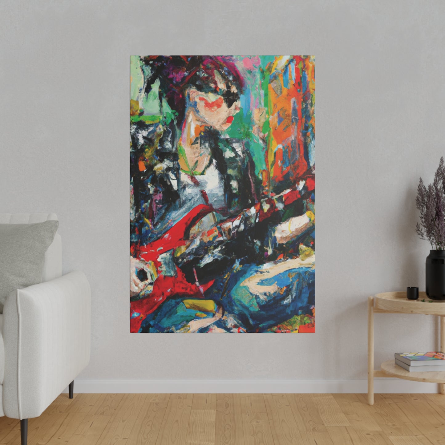 8390L - Rockstar Oil Painting Style Print | Poster | Home Decor | Wall Art | Music Art | Canvas