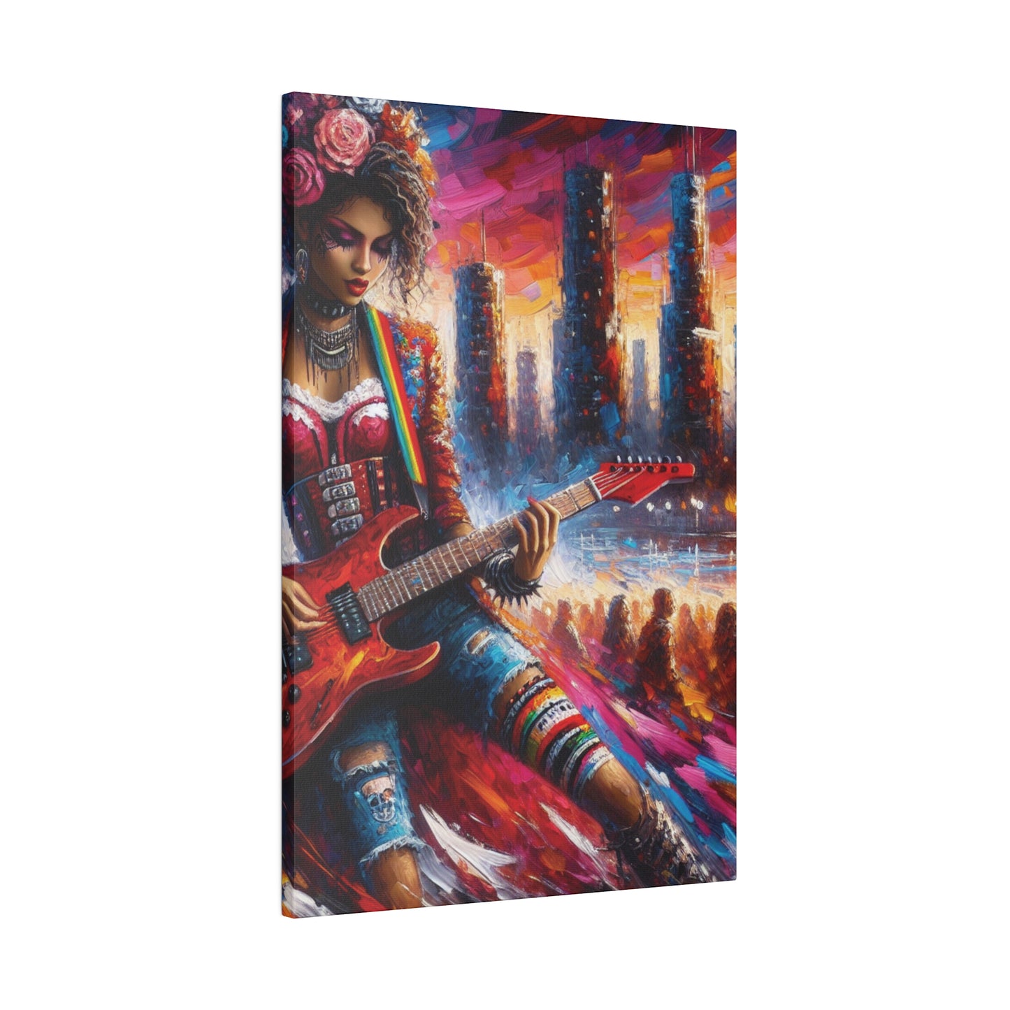 6794Z - Rockstar Oil Painting Style Print | Poster | Home Decor | Wall Art | Music Art | Canvas