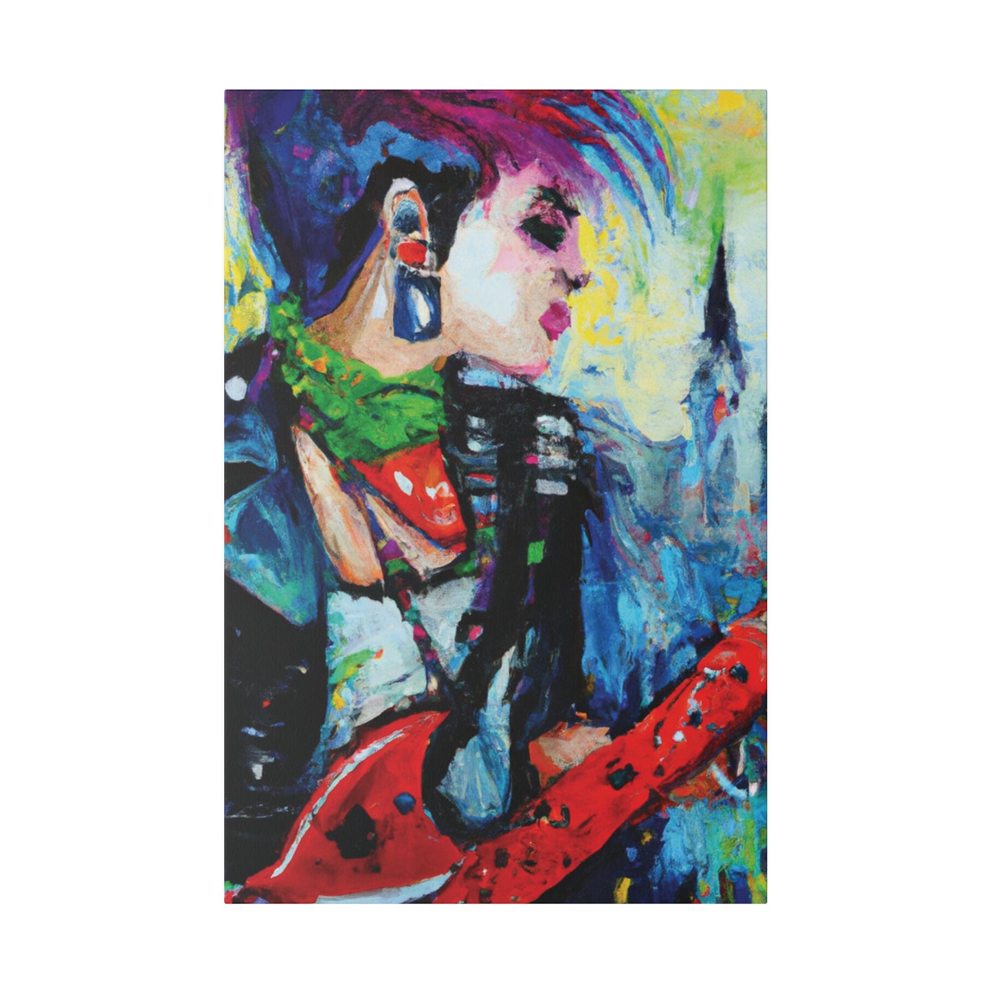 2183C - Rockstar Oil Painting Style Print | Poster | Home Decor | Wall Art | Music Art | Canvas