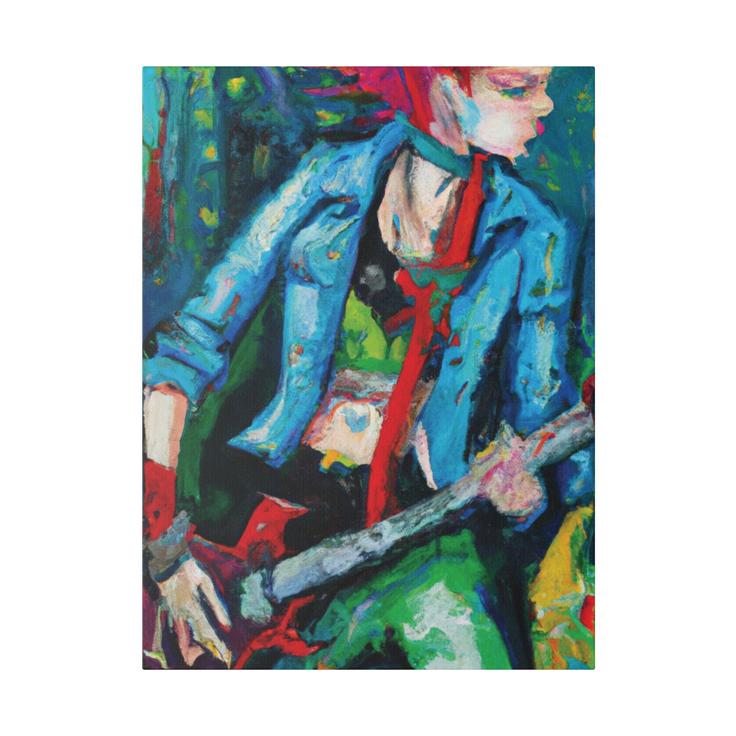 6775F - Rockstar Oil Painting Style Print | Poster | Home Decor | Wall Art | Music Art | Canvas