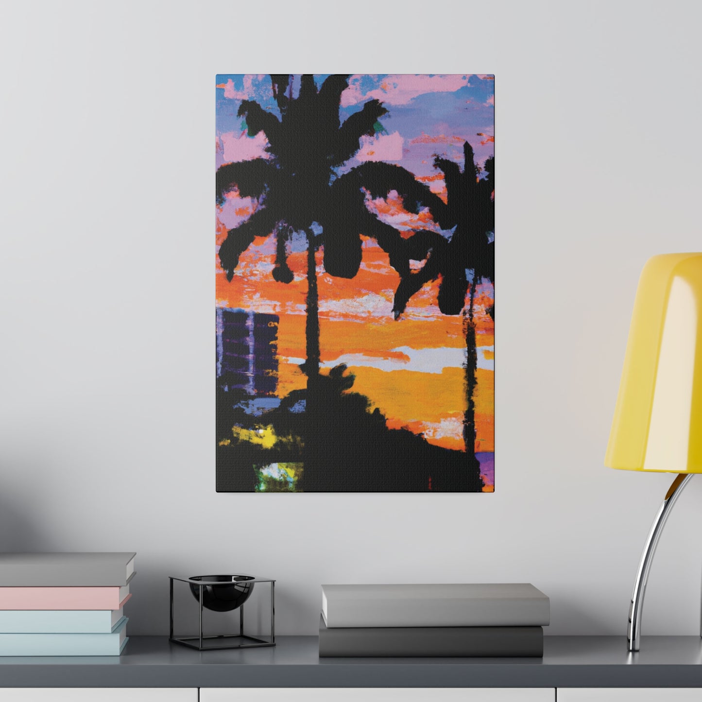 4756G - Miami Beach Sunset Painting Print | Miami | Beach | Sunset | Poster | Home Decor | Wall Art | Canvas