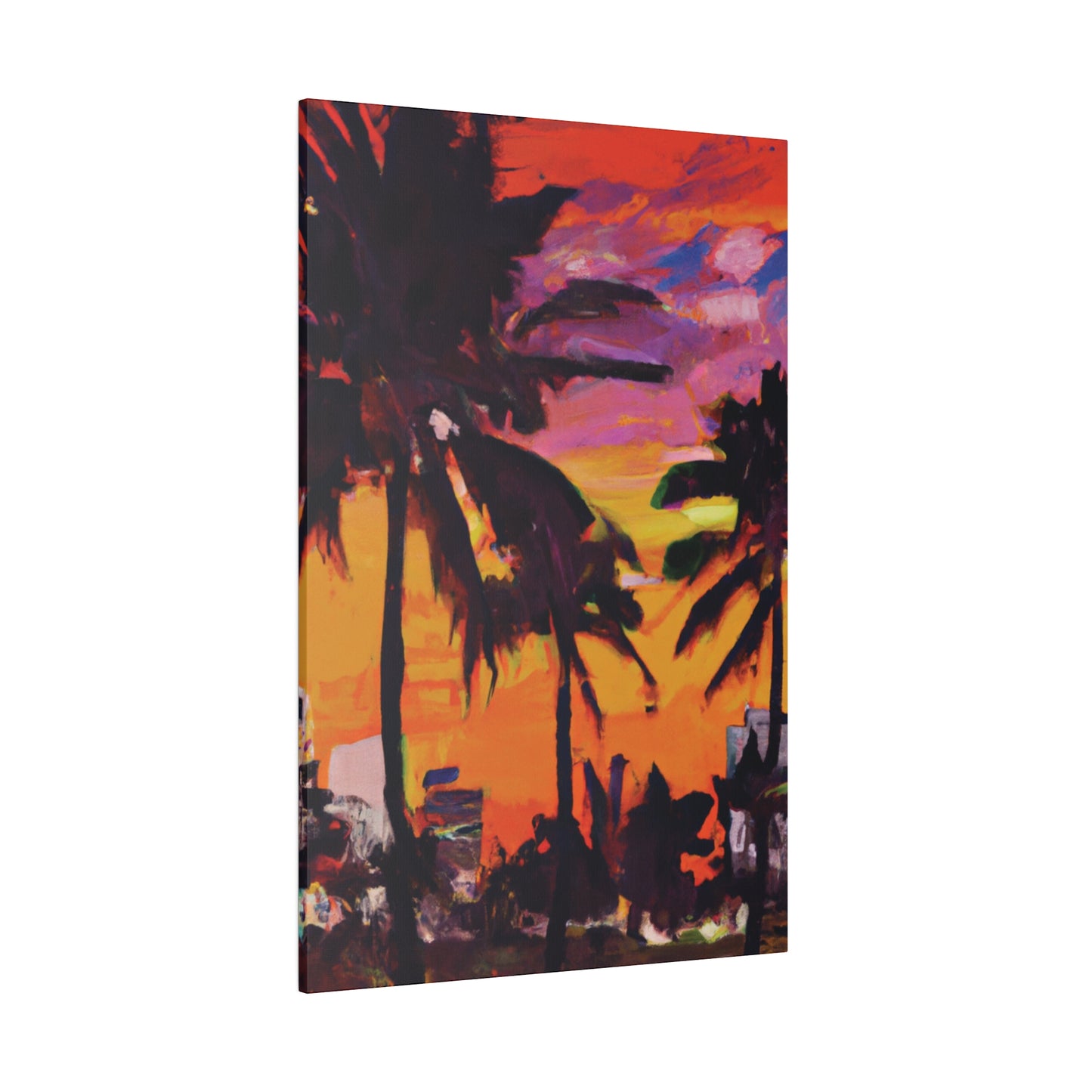 8409A - Miami Beach Sunset Painting Print | Miami | Beach | Sunset | Poster | Home Decor | Wall Art | Canvas