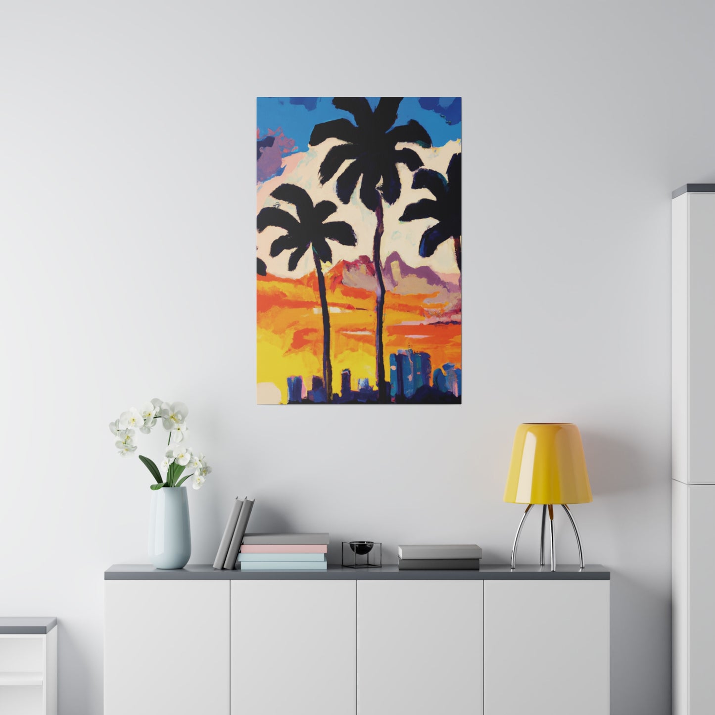 6586K - Miami Beach Sunset Painting Print | Miami | Beach | Sunset | Poster | Home Decor | Wall Art | Canvas