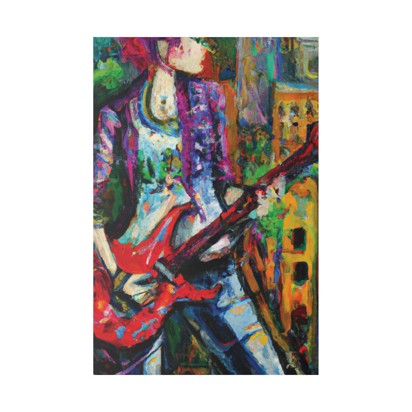 8263J - Rockstar Oil Painting Style Print | Poster | Home Decor | Wall Art | Music Art | Canvas