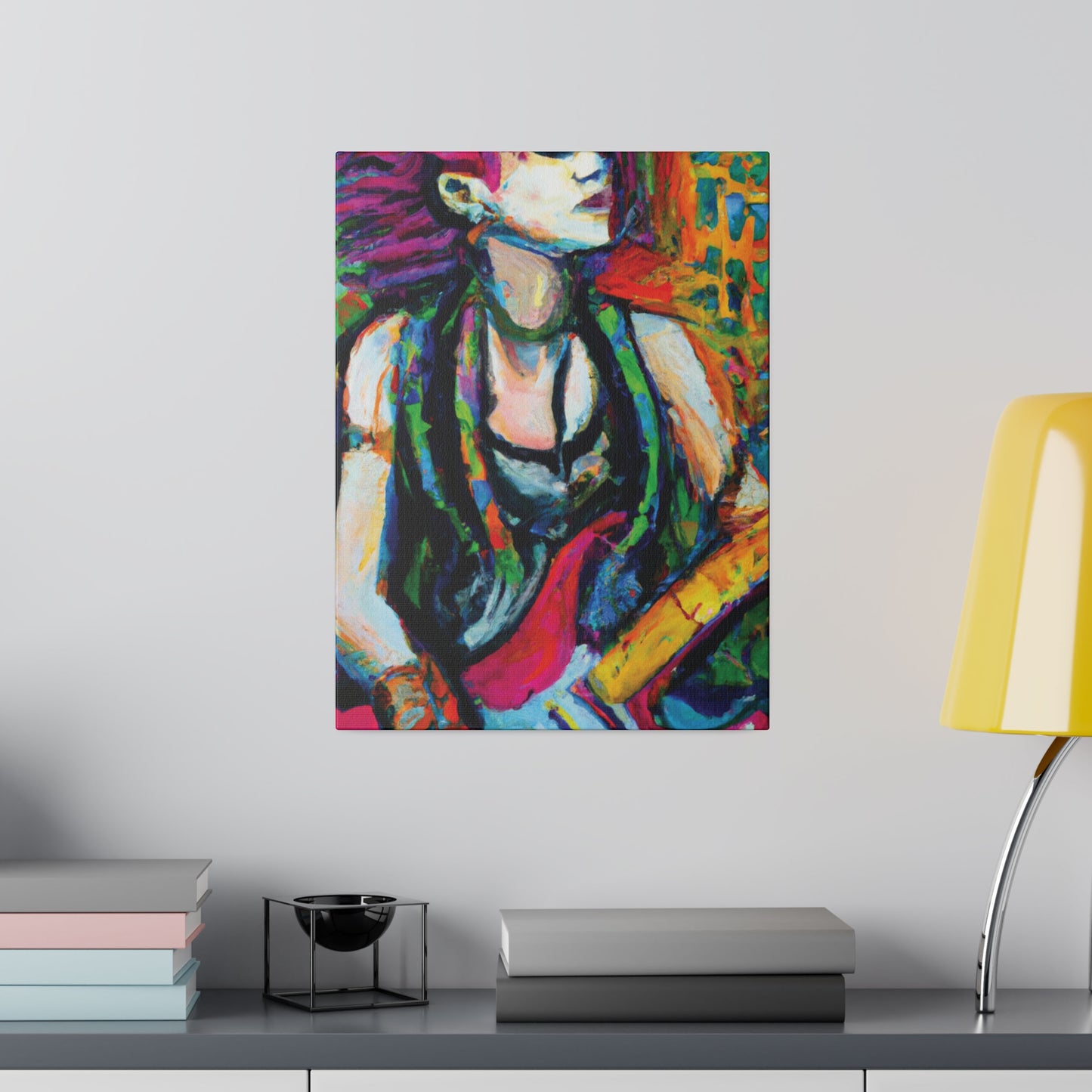 9572N - Rockstar Oil Painting Style Print | Poster | Home Decor | Wall Art | Music Art | Canvas