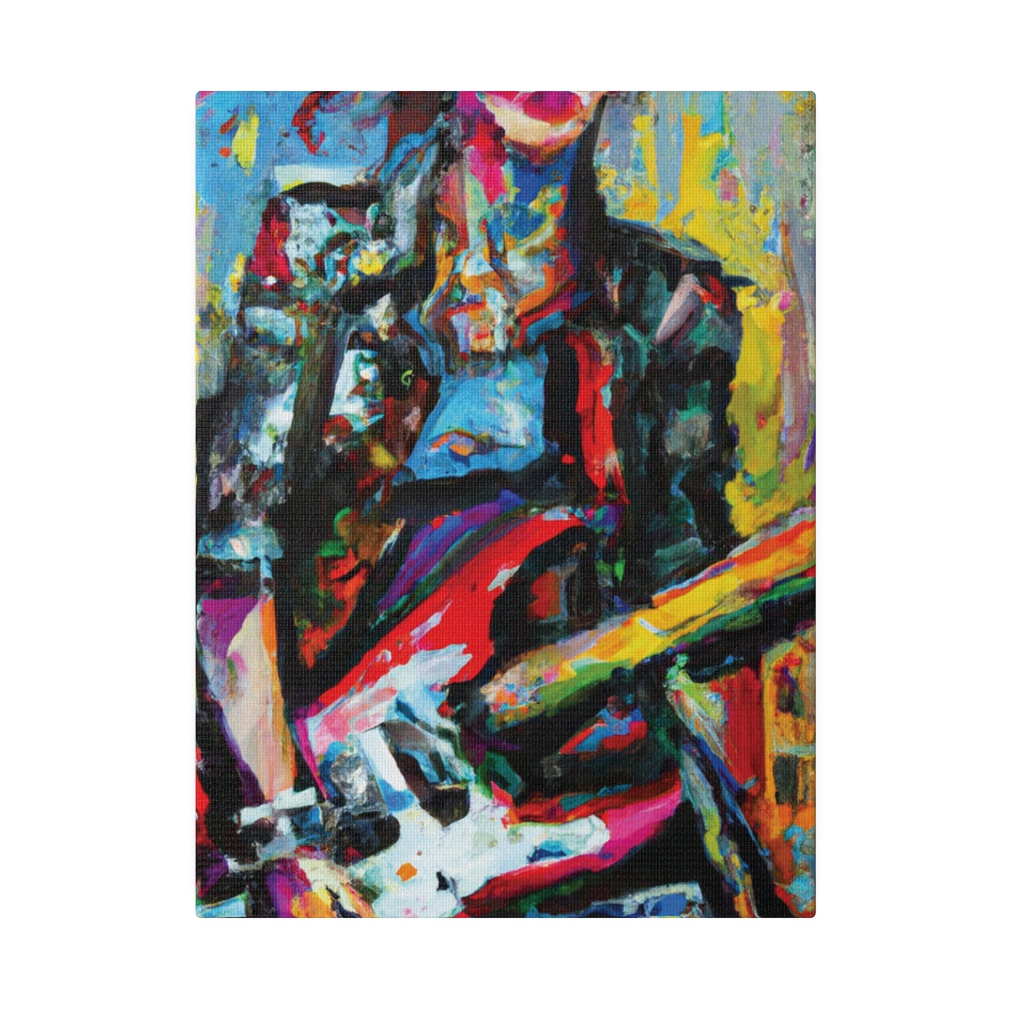 9010O - Rockstar Oil Painting Style Print | Poster | Home Decor | Wall Art | Music Art | Canvas