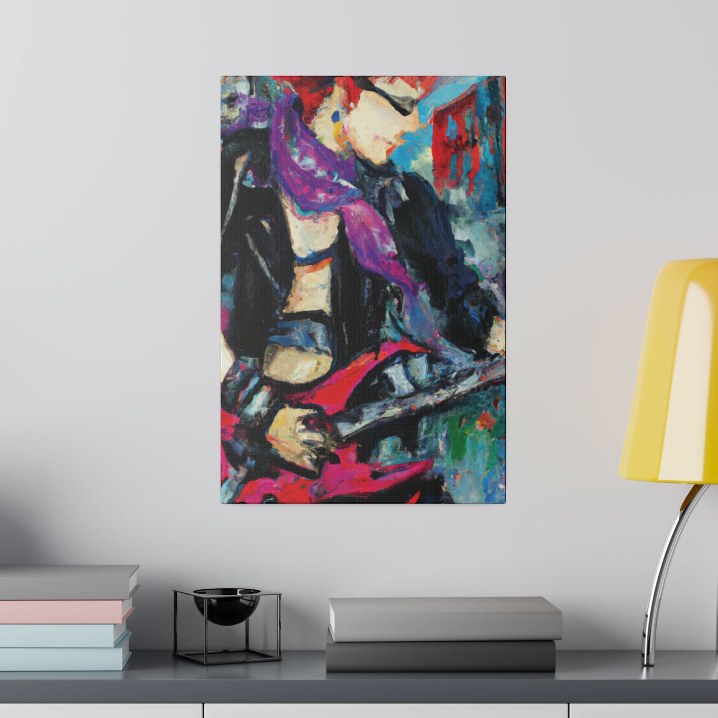 208D - Rockstar Oil Painting Style Print | Poster | Home Decor | Wall Art | Music Art | Canvas