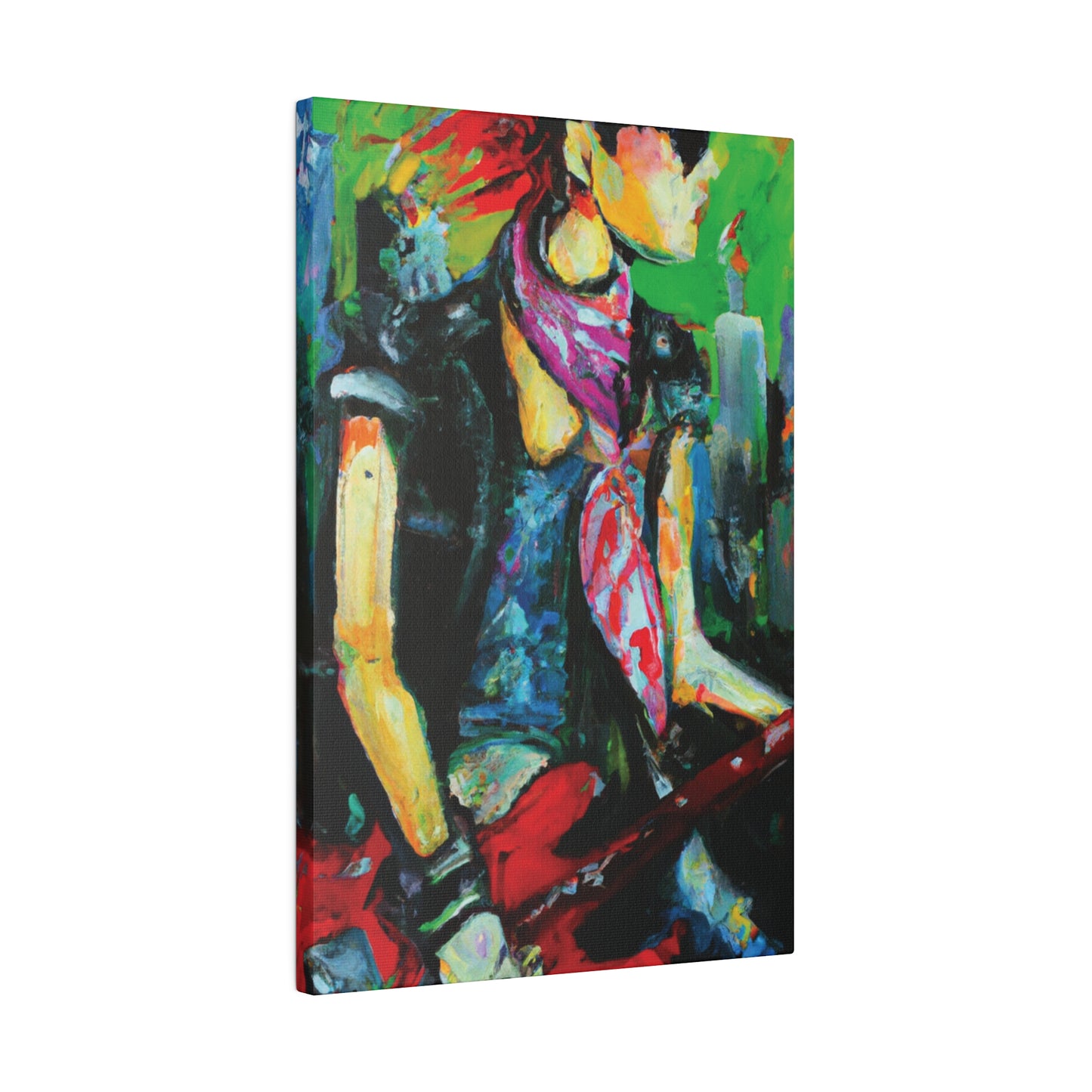 5198V - Rockstar Oil Painting Style Print | Poster | Home Decor | Wall Art | Music Art | Canvas