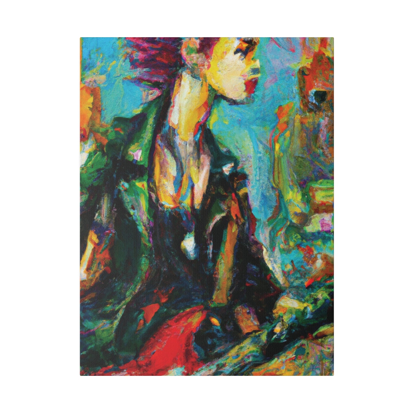 7063X - Rockstar Oil Painting Style Print | Poster | Home Decor | Wall Art | Music Art | Canvas