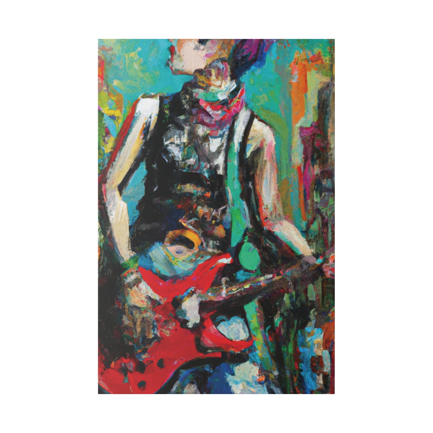 9287Z - Rockstar Oil Painting Style Print | Poster | Home Decor | Wall Art | Music Art | Canvas