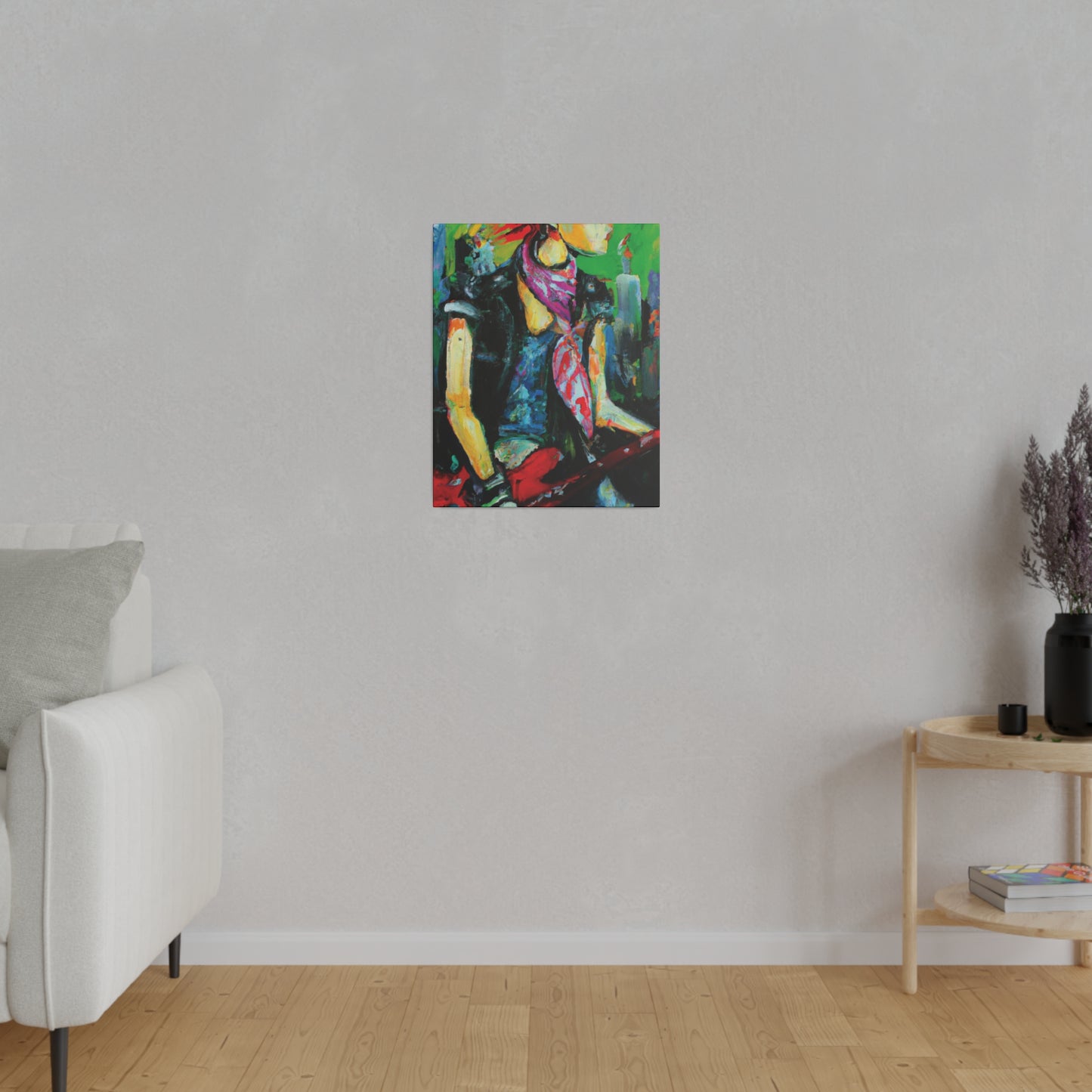 5198V - Rockstar Oil Painting Style Print | Poster | Home Decor | Wall Art | Music Art | Canvas