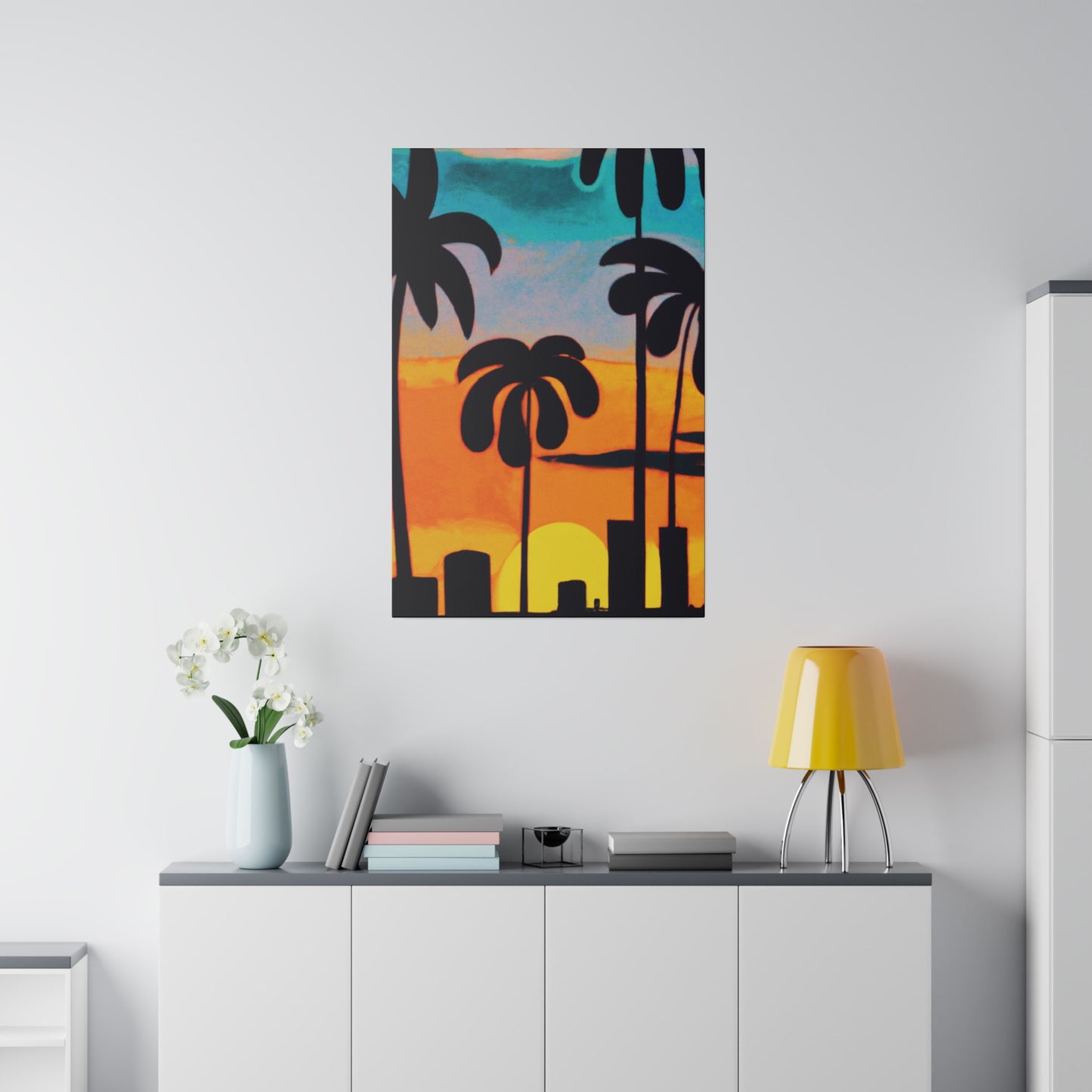 6878U - Miami Beach Sunset Painting Print | Miami | Beach | Sunset | Poster | Home Decor | Wall Art | Canvas