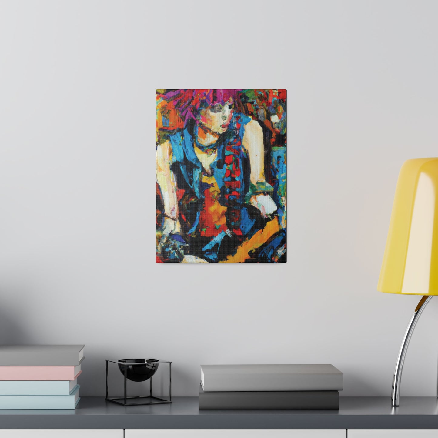 5373K - Rockstar Oil Painting Style Print | Poster | Home Decor | Wall Art | Music Art | Canvas