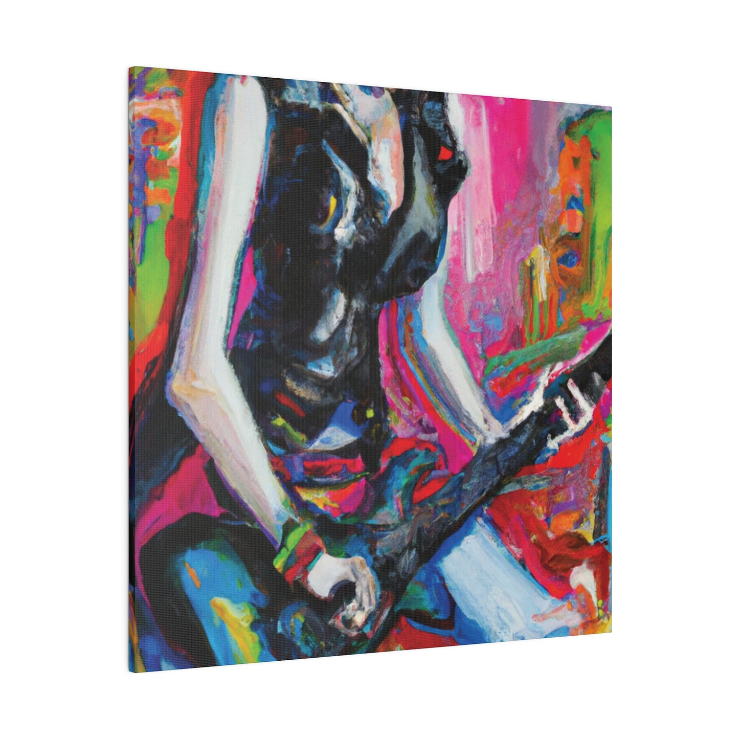 795W - Rockstar Oil Painting Style Print | Poster | Home Decor | Wall Art | Music Art | Canvas