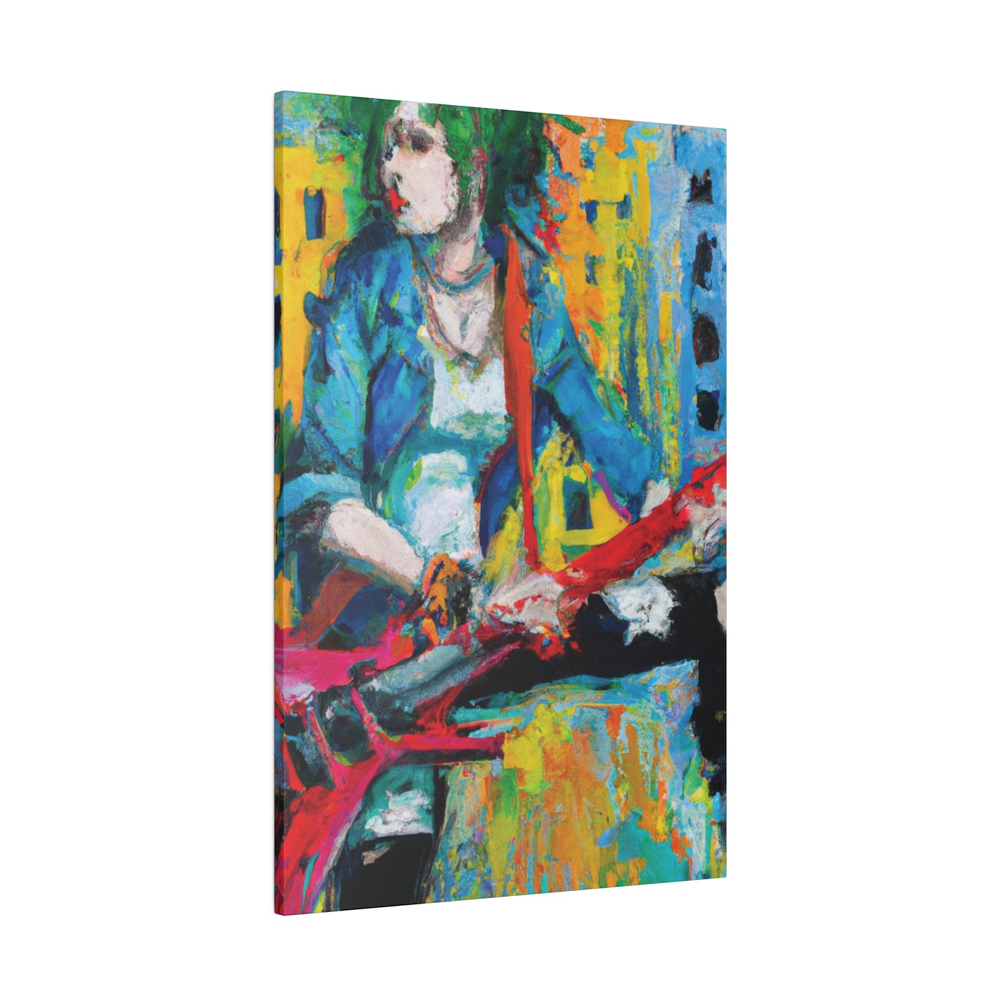 845K - Rockstar Oil Painting Style Print | Poster | Home Decor | Wall Art | Music Art | Canvas