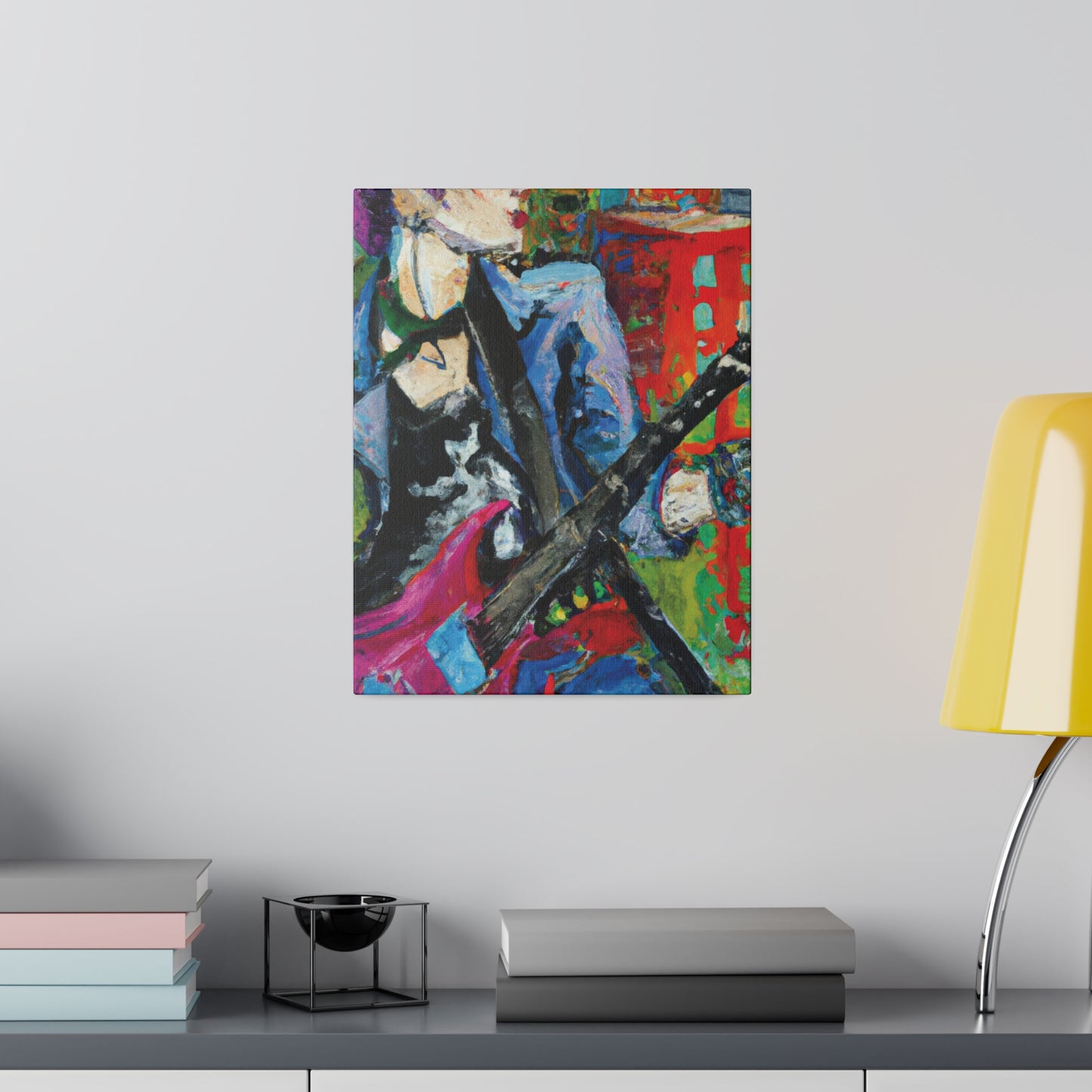 9194H - Rockstar Oil Painting Style Print | Poster | Home Decor | Wall Art | Music Art | Canvas