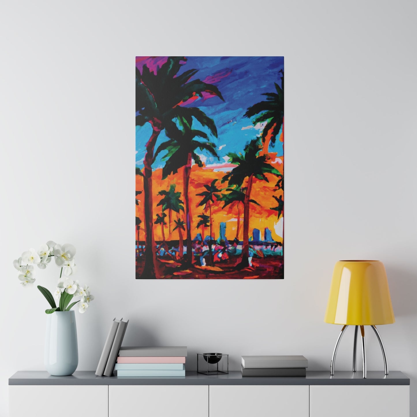 8453X - Miami Beach Sunset Painting Print | Miami | Beach | Sunset | Poster | Home Decor | Wall Art | Canvas