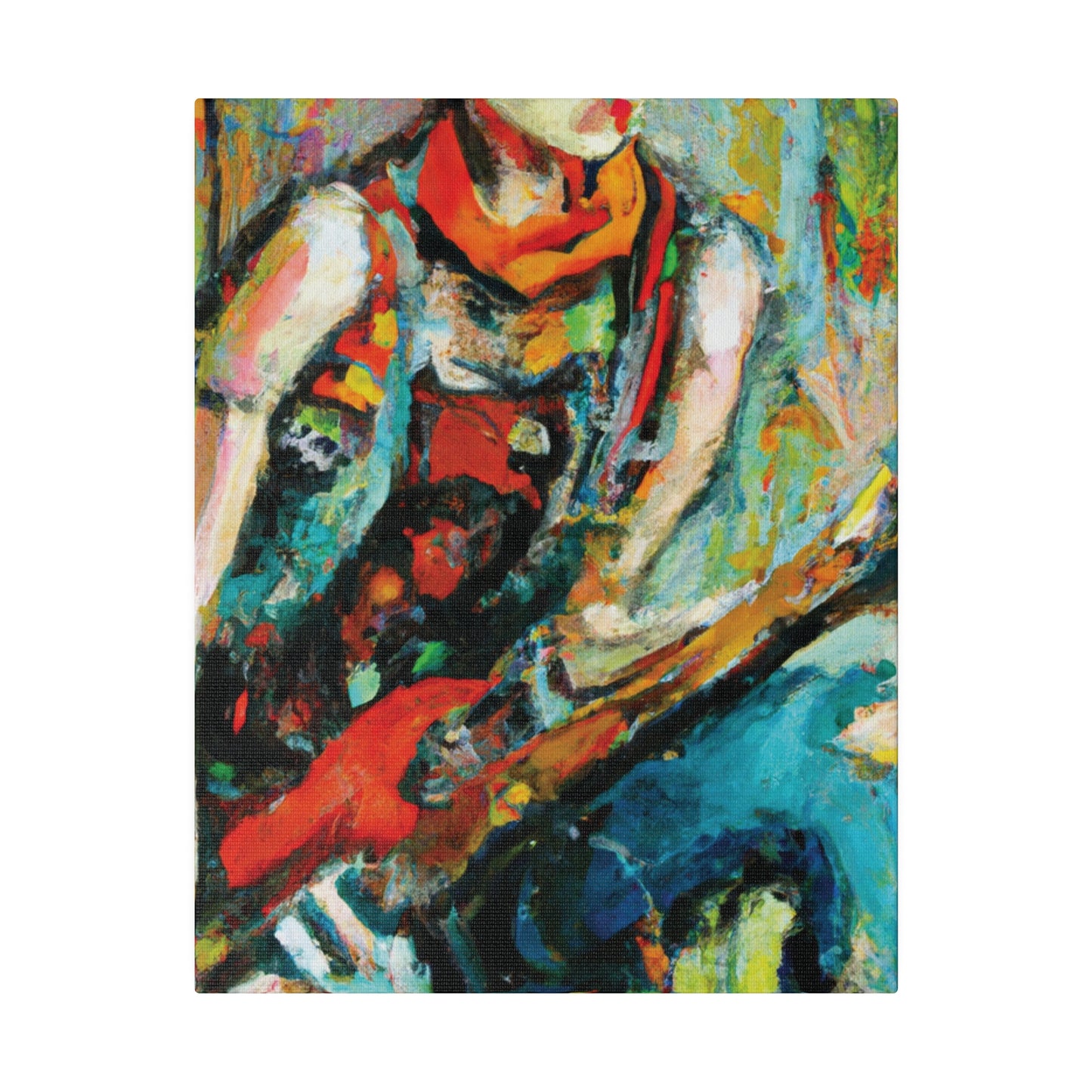 7494M - Rockstar Oil Painting Style Print | Poster | Home Decor | Wall Art | Music Art | Canvas