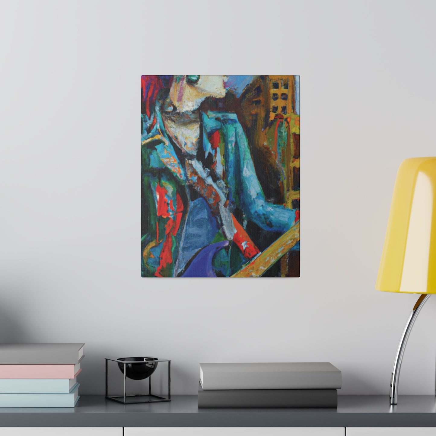 8911G - Rockstar Oil Painting Style Print | Poster | Home Decor | Wall Art | Music Art | Canvas