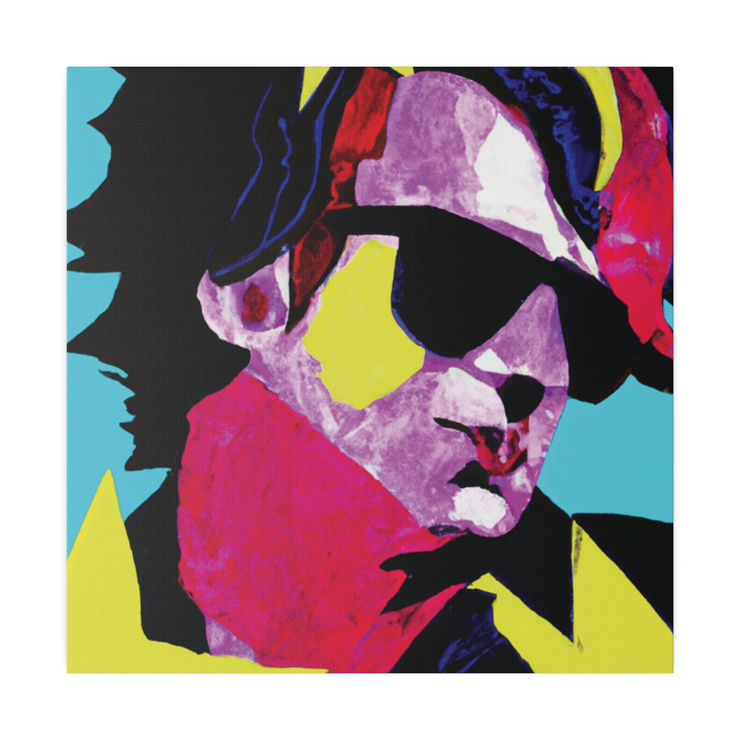 6749z - Rockstar Painting Print | Face | Abstract | Poster | Home Decor | Wall Art | Music Art | Canvas