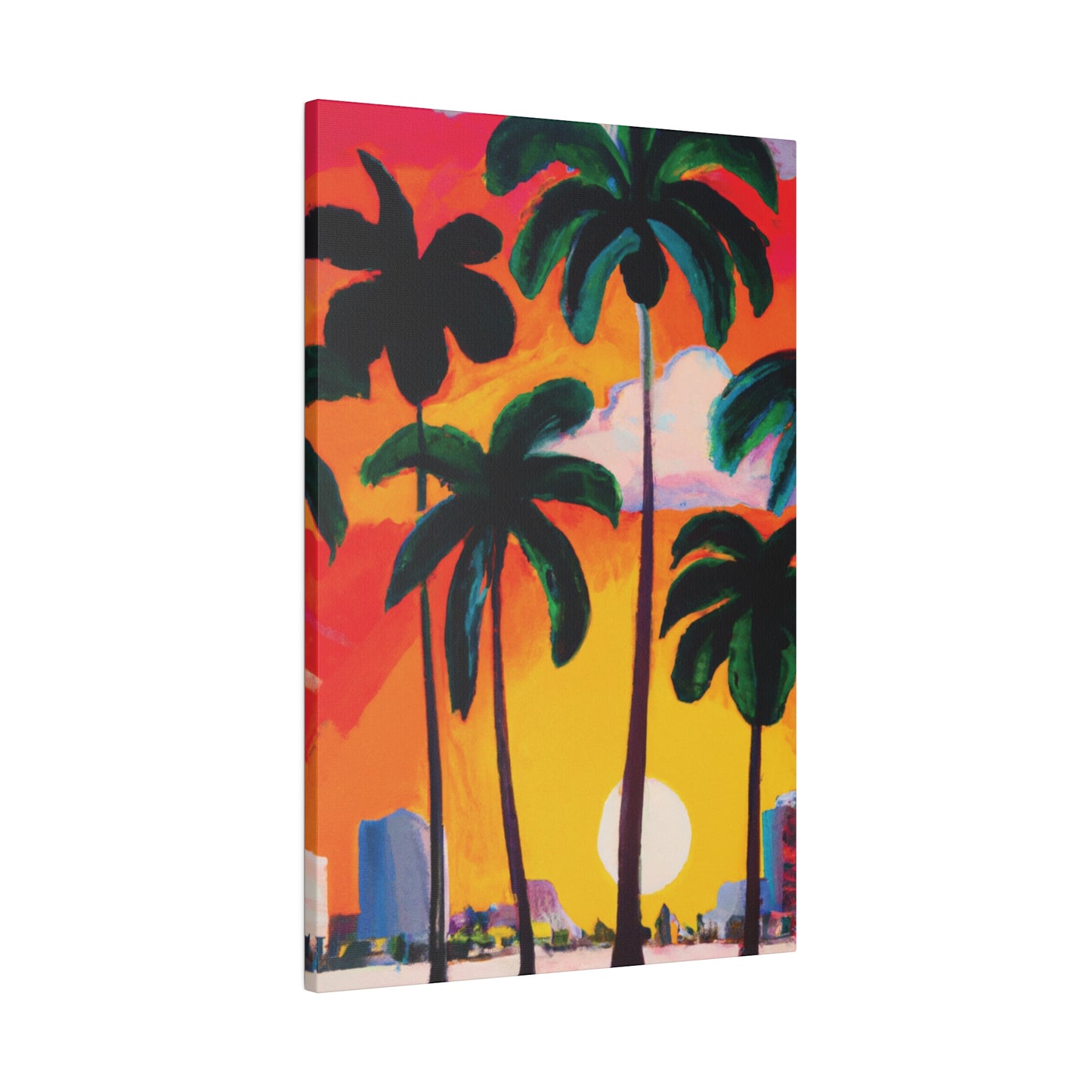 4327O - Miami Beach Sunset Painting Print | Miami | Beach | Sunset | Poster | Home Decor | Wall Art | Canvas